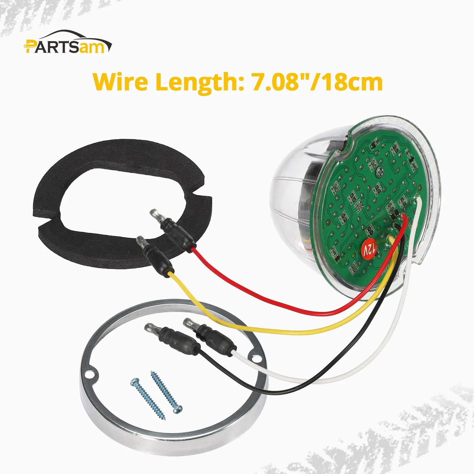 Partsam 1 Pcs Dual Revolution Auxiliary Led Watermelon Lights - Image 5