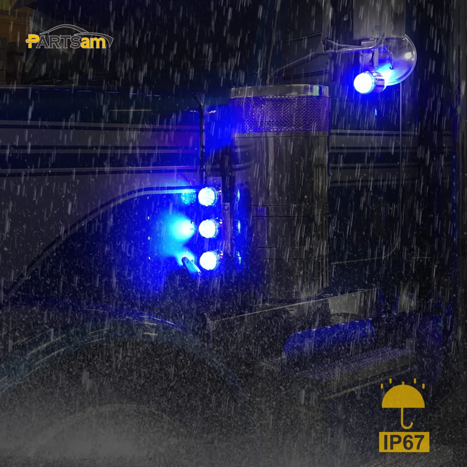 Partsam 1 Pcs Dual Revolution Auxiliary Led Watermelon Lights - Image 6