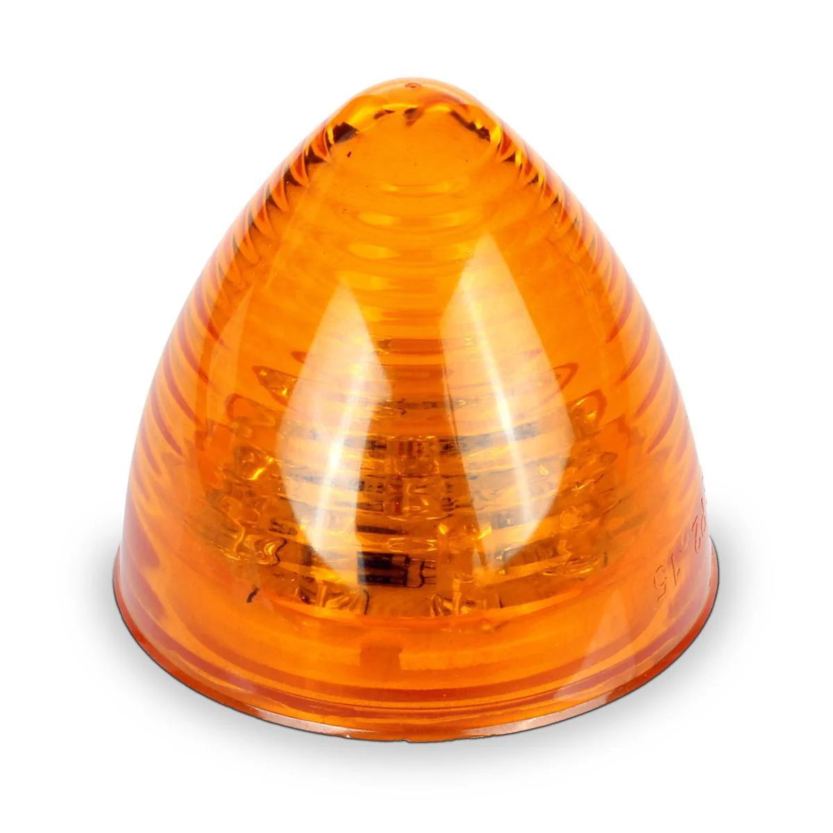 Partsam 10 Amber 2" Round Side Marker Light Beehive Cone Light 9 Diodes Sealed Multifunctional LED Beehive Light Truck Trailer Rear Tracking Light - Image 5