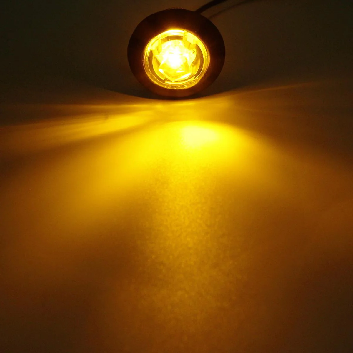 Partsam 10Pcs 3/4" Inch Mini Round Trailer LED Clearance and Side Marker Lights Clear Lens Grommet Mount w Bullet Plugs Sealed 3/4" Led Marker Lights for Pickup Trucks Waterproof 12V (5Amber + 5Red) - Image 5