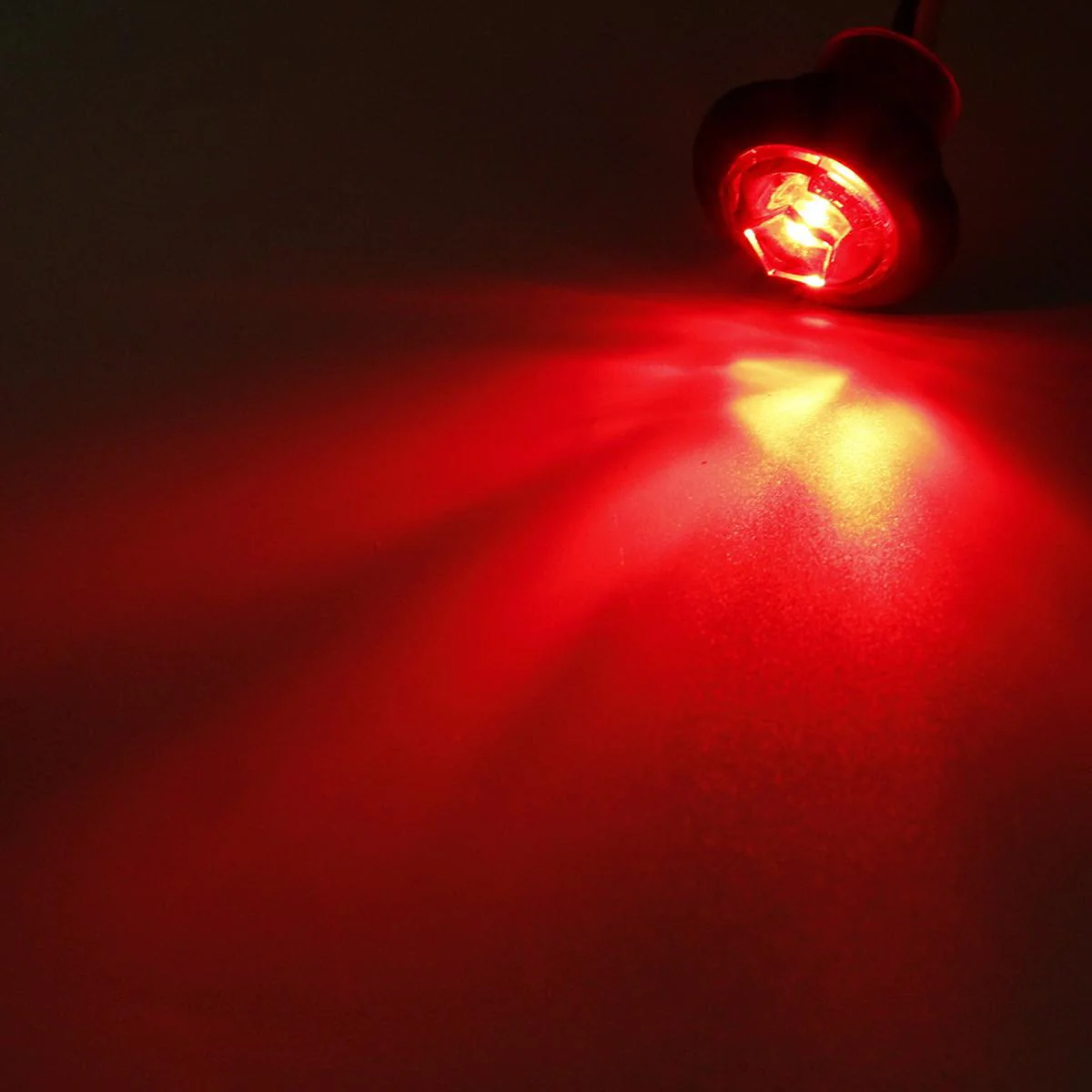 Partsam 10Pcs 3/4" Inch Mini Round Trailer LED Clearance and Side Marker Lights Clear Lens Grommet Mount w Bullet Plugs Sealed 3/4" Led Marker Lights for Pickup Trucks Waterproof 12V (5Amber + 5Red) - Image 7