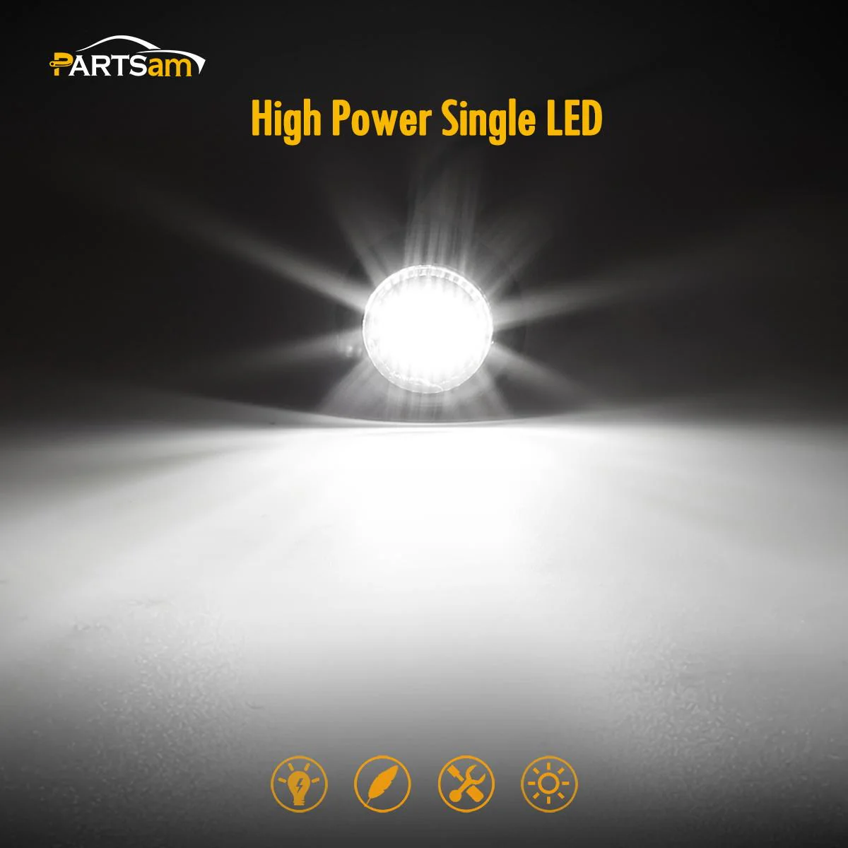 Partsam 10Pcs 3/4 Inch Mini White LED Side Marker Clearance Lights Smoke Black Lens Flush Grommet Mount Submersible Truck Boat Trailer Pickup 3/4 Inch Led Marker Lights Lamps Indicators Sealed - Image 4