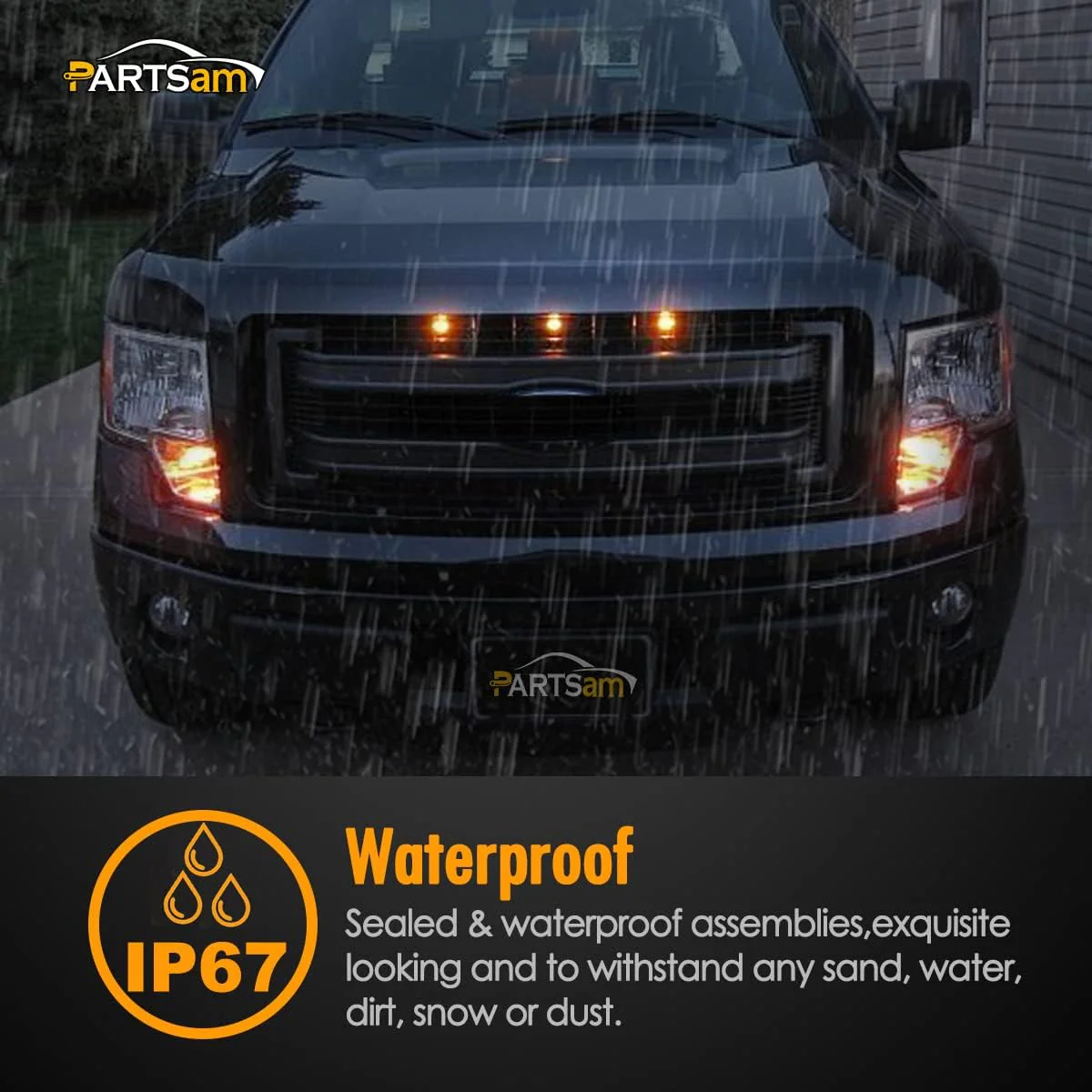 Partsam 10Pcs 3/4 inch Round Led Marker lights 3 wire Combination Turn Signal and Running Lamps Clearance Lights Grommet Mount Replacement for Spider Fender Marker Lights Sealed - Image 3