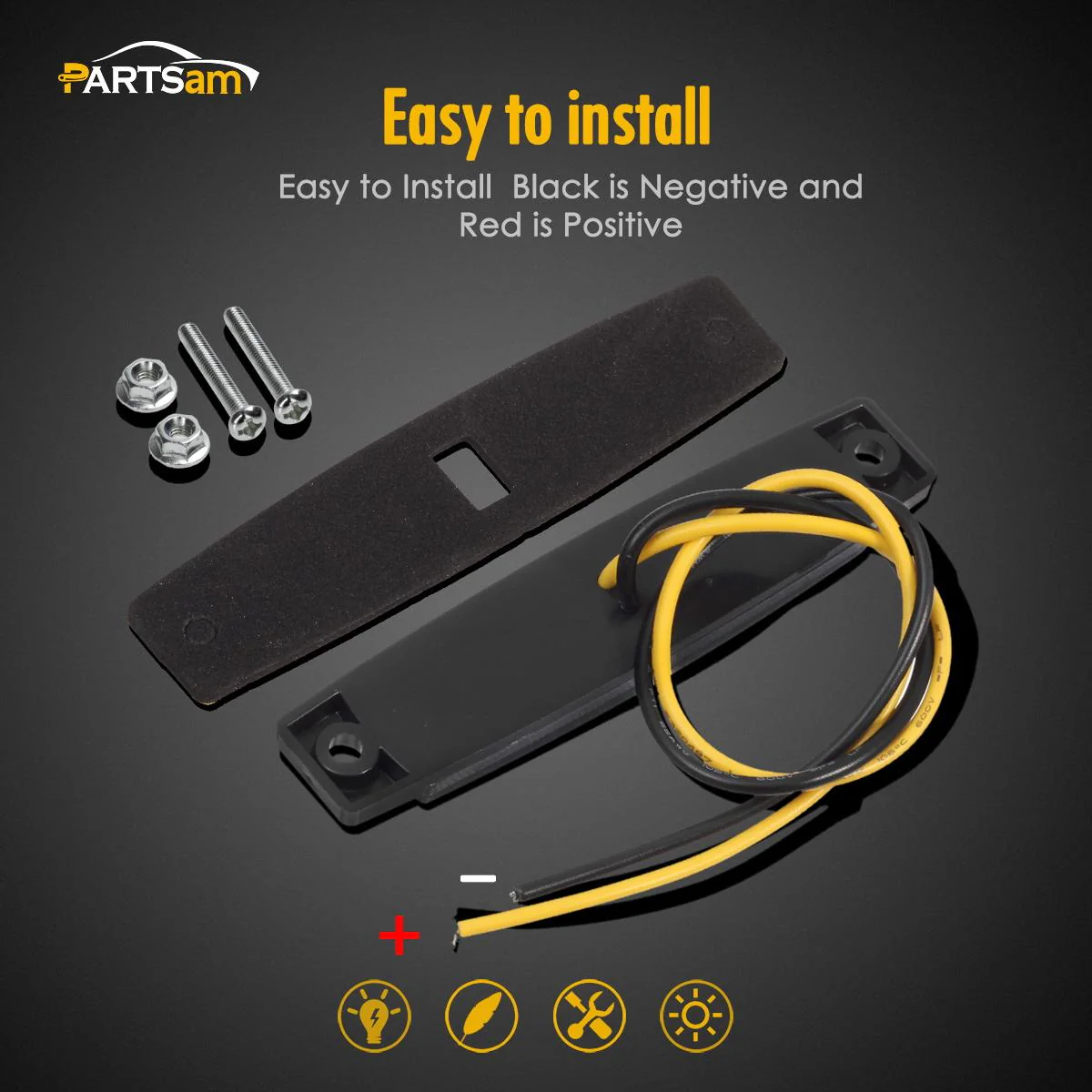 Partsam 10Pcs 3.8 Inch Smoked Thin line Trailer Led Side Marker Clearance Lights 6 LED Surface Mount Amber/Red Trailer marker lights, Led marker lights for trucks, Truck cab marker lights, RV marker light - Image 6