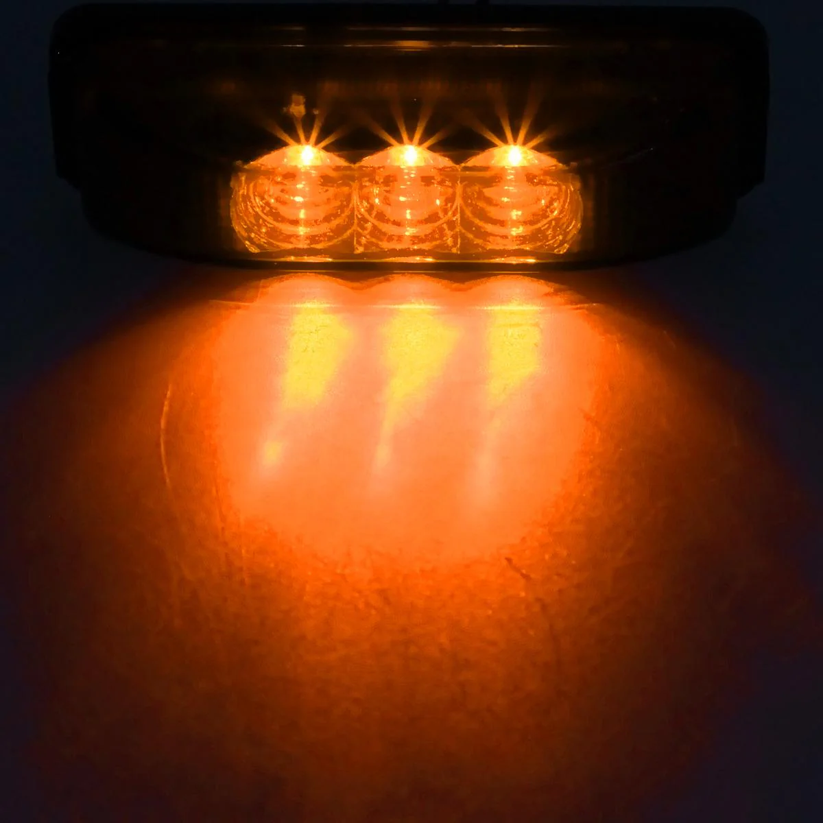 Partsam 10Pcs 3.9" Thin line Trailer Led Side Marker and Clearance Lights 3LED with Reflectors Submersible Sealed 12V Surface Mount for Truck Trailer Boats, Rectangular LED trailer light (5Amber+5Red) - Image 10