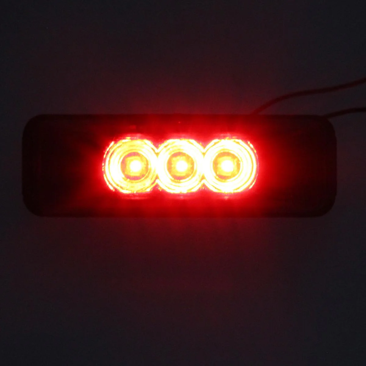 Partsam 10Pcs 3.9" Thin line Trailer Led Side Marker and Clearance Lights 3LED with Reflectors Submersible Sealed 12V Surface Mount for Truck Trailer Boats, Rectangular LED trailer light (5Amber+5Red) - Image 11