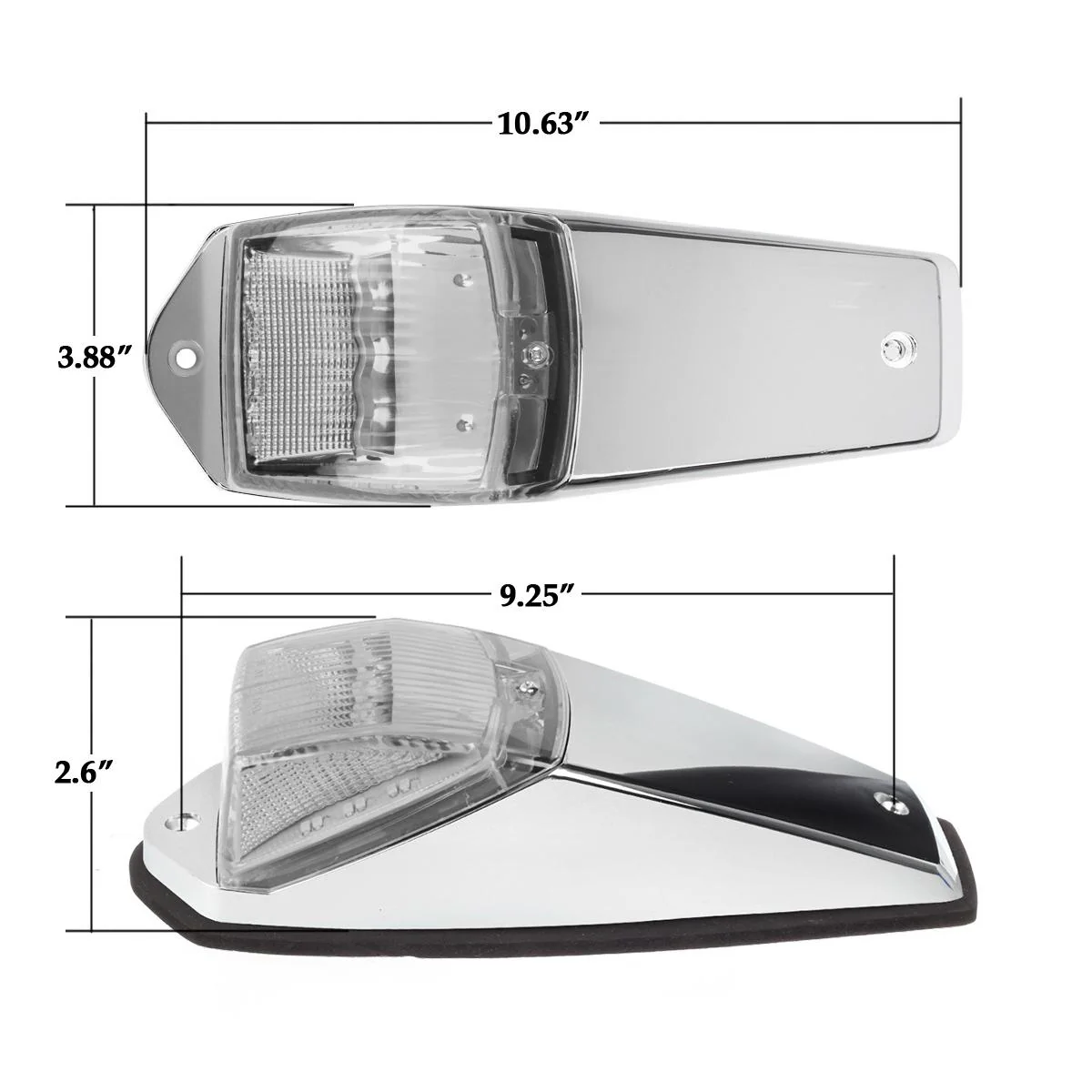 Partsam 10pcs 31LED Amber Cab Light LED Top Roof Running Marker Lights w/Chrome Base Compatible with Peterbilt/Kenworth/Freightliner//Western Star/Mack/International Trailer Trucks - Image 7