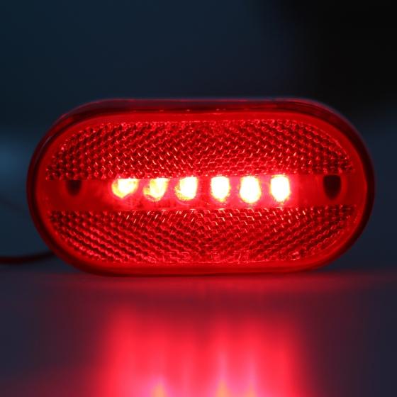 Partsam 10Pcs 4 Inch Trailer Rectangular Led Side Marker Clearance Lights Lamp 6 Diodes w/Reflex Lens, Sealed 2x4 Reflective Rectangle Led Marker Lights Surface Mount for Truck Lorry Van Camper 12V - Image 12