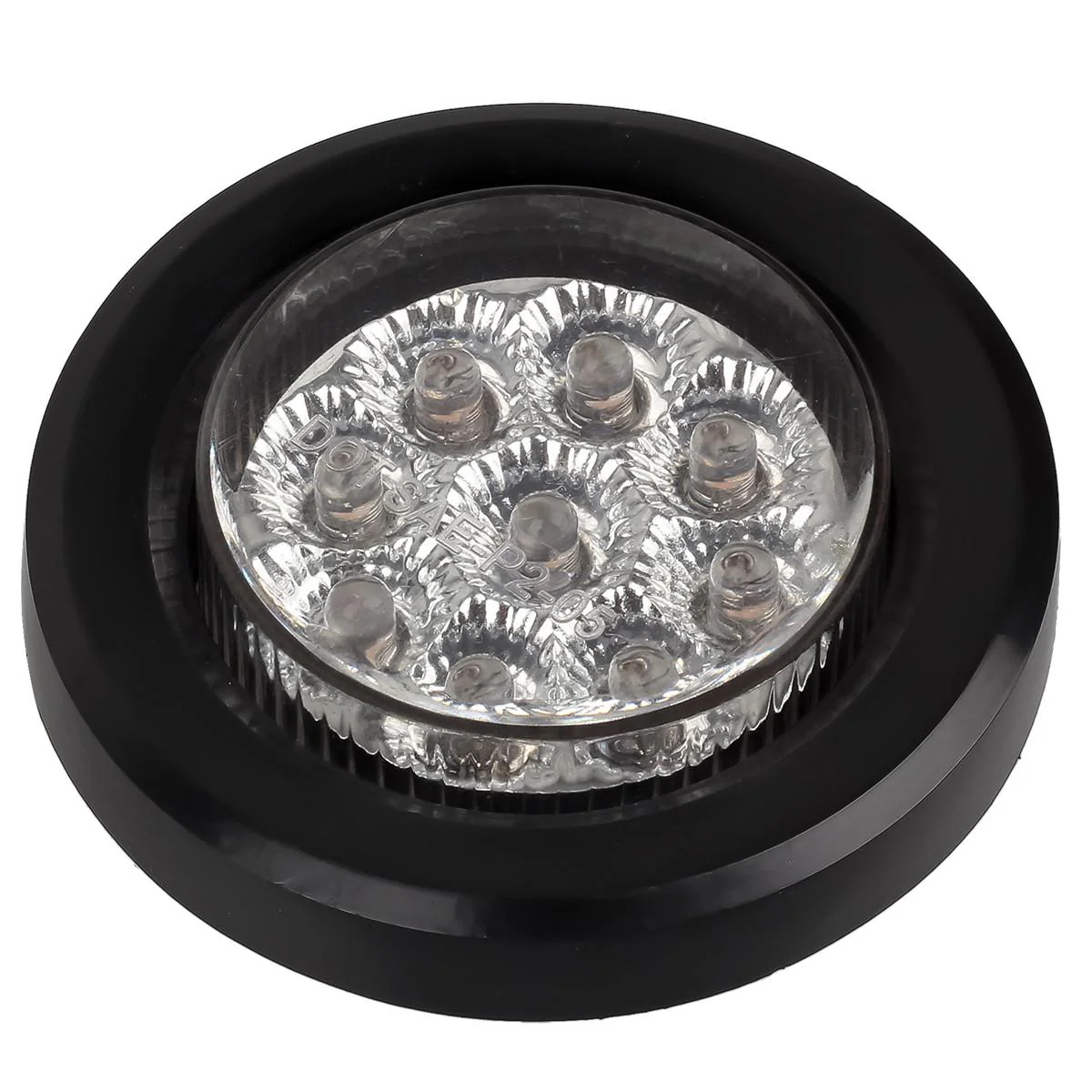 Partsam 10x 2" Round Amber Led Marker Clearance Light 9LED Clear Lens w Reflector Kits Trailer, Grommet/Pigtails, 2 inch round led trailer lights clear, 2 inch round led marker lights - Image 3