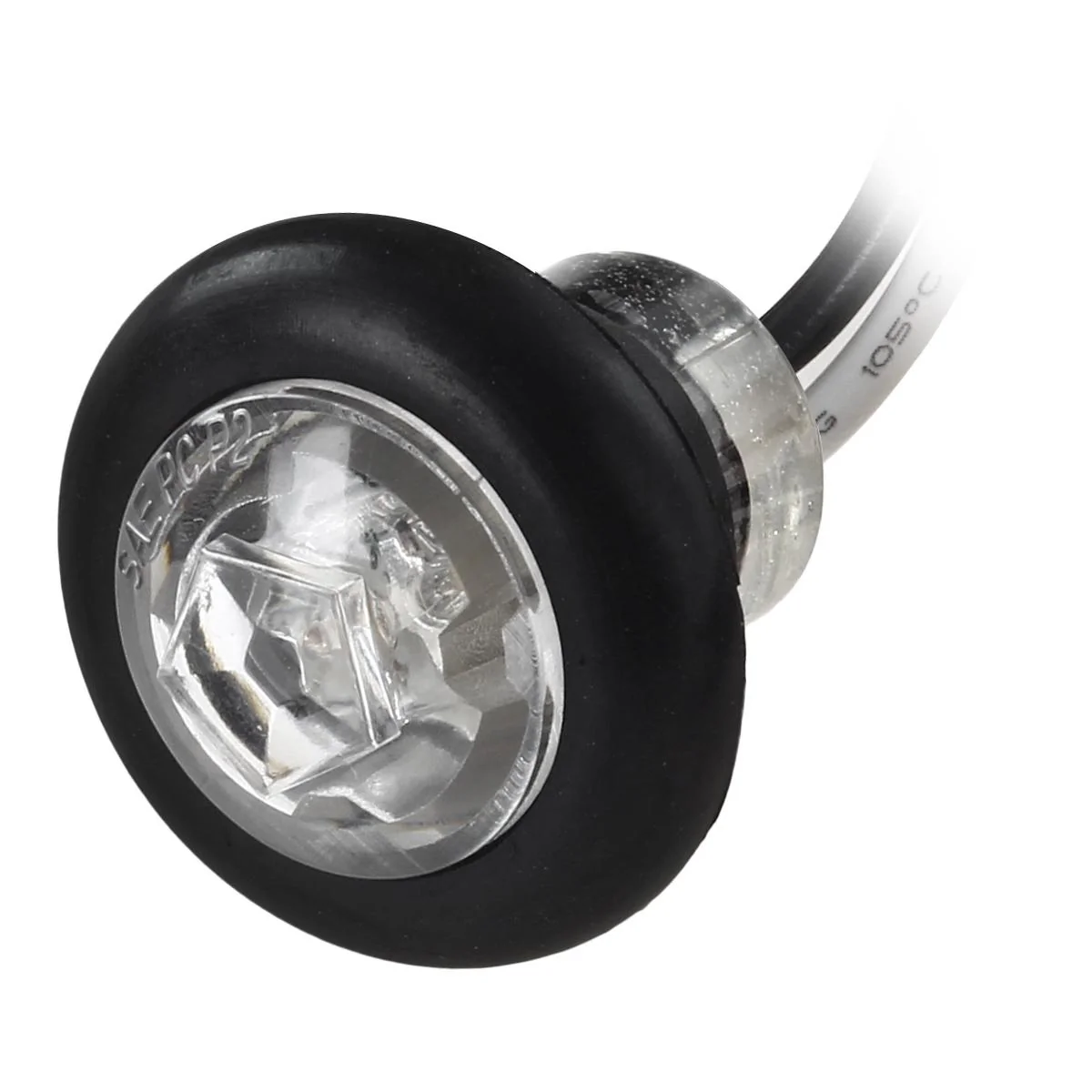 Partsam 10x 3/4" Mini Round Red Led Side Marker Lights Grommet Mount w Plug Connectors Waterproof Sealed Boat Trailer Truck RV Bus Van Bullet Side Led Marker Lights Lamps Clear Lens 12V - Image 5