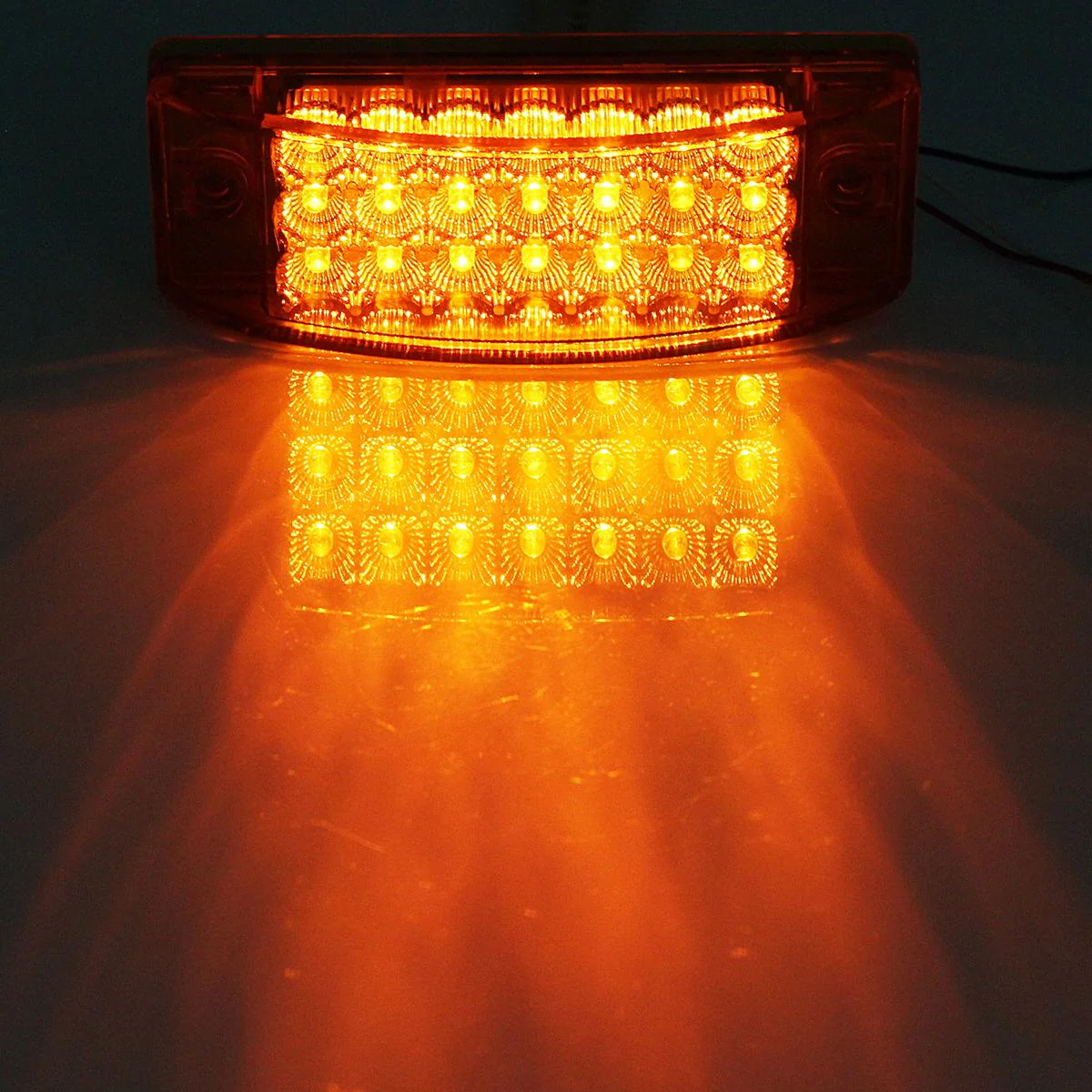 Partsam 10x 6inch Rectangle Amber Led Side Marker and Clearance Trailer Lights 21LED w Reflectors Waterproof Sealed Rectangular Led trailer lights Turn Signal and Parking Lights 3 Wires Surface Mount - Image 11
