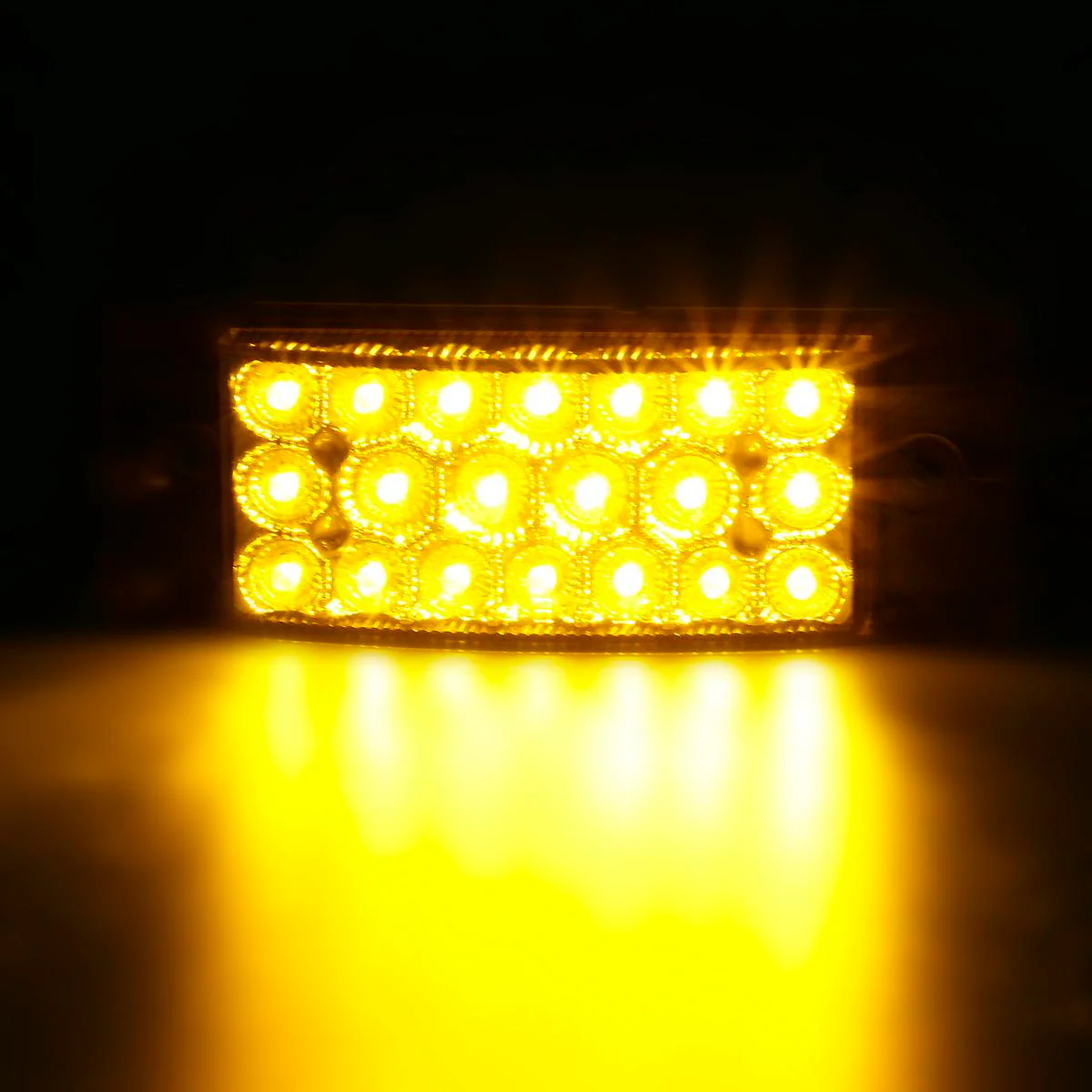 Partsam 10x 6inch Rectangle Amber Led Side Marker and Clearance Trailer Lights 21LED w Reflectors Waterproof Sealed Rectangular Led trailer lights Turn Signal and Parking Lights 3 Wires Surface Mount - Image 12