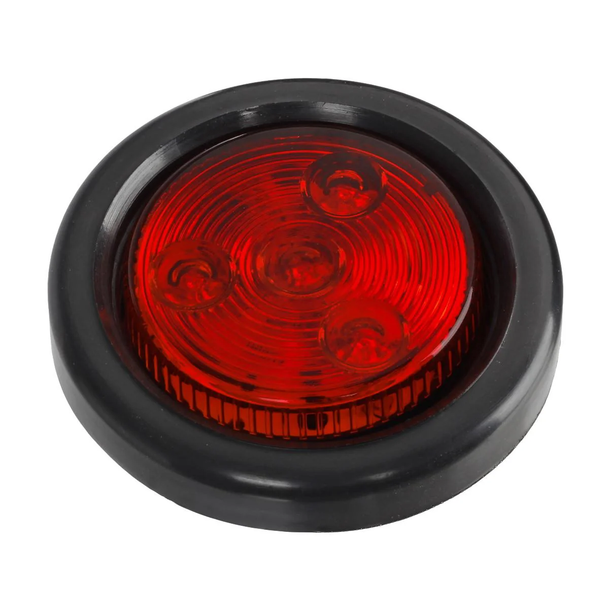 Partsam 10x Red 2" Round Sealed Clearance Marker Light 4LED Grommet & Pigtails w Reflex Lens, 2 inch round led marker lights, 2 inch round led trailer lights, 2 inch round led lights - Image 3