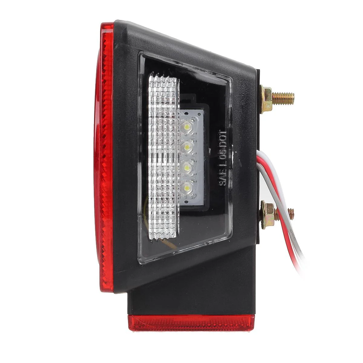 Partsam 12V Waterproof Square Led Trailer Light,Red LED Stop Turn Tail License Brake Running Light Lamp for Trailers Under 80inch Boat Trailer Truck Marine Camper RV Snowmobile,IP68,DOT Compliant - Image 11