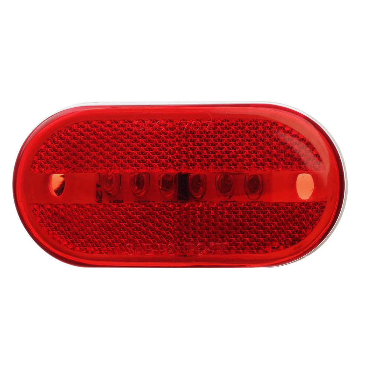 Partsam 14Pcs 4 Inch Rectangle Trailer Led Side Marker and Clearence Lights 6 Diodes w Reflex Lens Surface Mount Waterproof 12V Sealed Rectangular Reflectorized RV Truck Camper Lights (7Amber+7Red) - Image 6