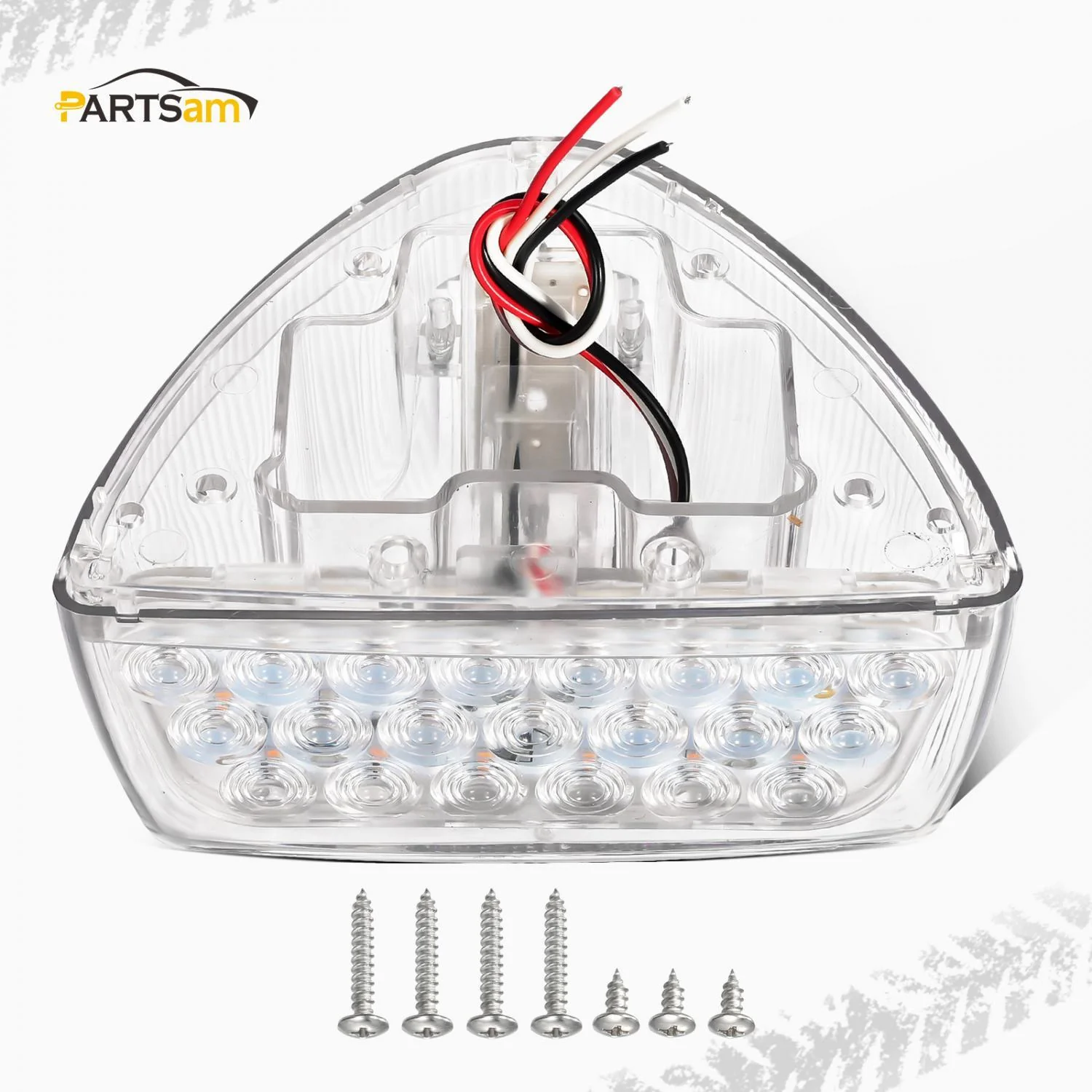 Partsam 1PC for Peterbilt Amber Headlight LED Turn Signal Park and Clearance Light P/T/C 31LED Clear Lens, for Peterbilt 379 359 357 365 378 Rectangle headlight Turn Signal Lights - RH or LH - Image 5