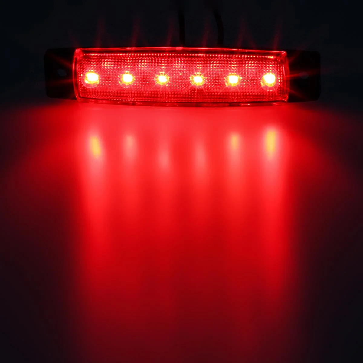 Partsam 20x 3.8" Amber/Red Clearance lights Truck Trailer RV Lorry Van Side Marker Indicators Decorative, Thin Line 3.8" 6 LED Amber Trailer Marker Lights Parking Turn Signal Lights - Image 8