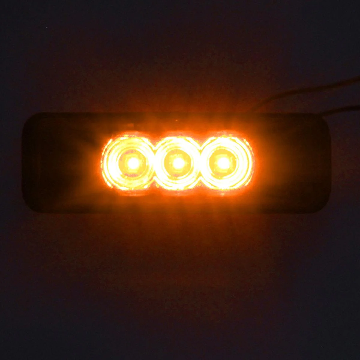 Partsam 2PCS 3 LED Truck Trailer Front Rear LED Side Marker Lights indicator Lamp Sealed & Waterproof Surface Mounted Installation Amber 3.9" - Image 8