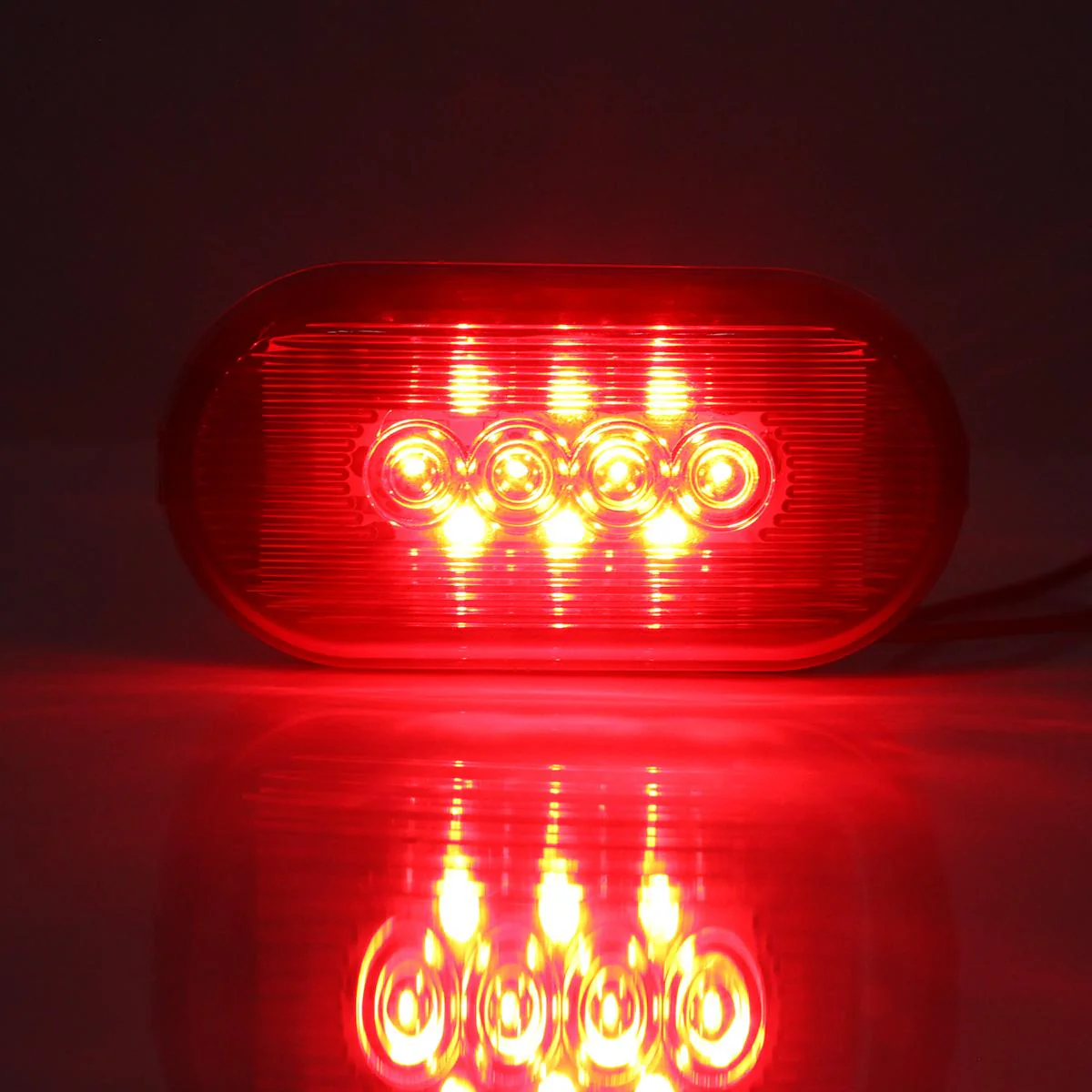 Partsam 2Pcs 4Inch Rectangular Led Side Marker Clearance Lights Red 10 Diodes RV Trailer Truck Camper Waterproof Surface 2x4 Rectangle Led Marker Lights Sealed Indicators Identification Lights - Image 12