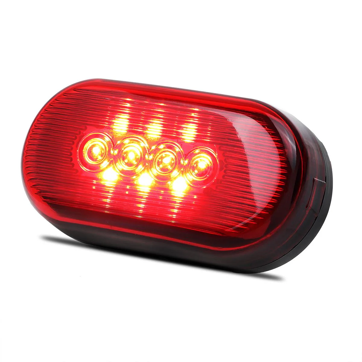 Partsam 2Pcs 4Inch Rectangular Led Side Marker Clearance Lights Red 10 Diodes RV Trailer Truck Camper Waterproof Surface 2x4 Rectangle Led Marker Lights Sealed Indicators Identification Lights - Image 6