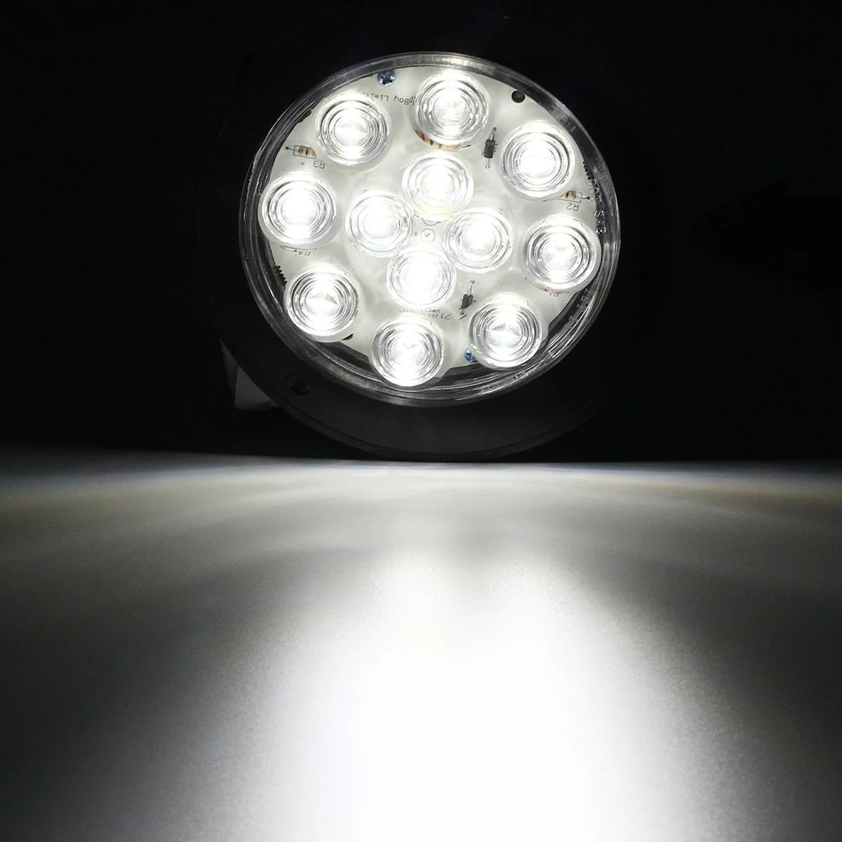 Partsam 2PCS 4inch Waterproof Backup Reverse Light Flange Mount 12 LED Truck Trailer RV White - Image 5