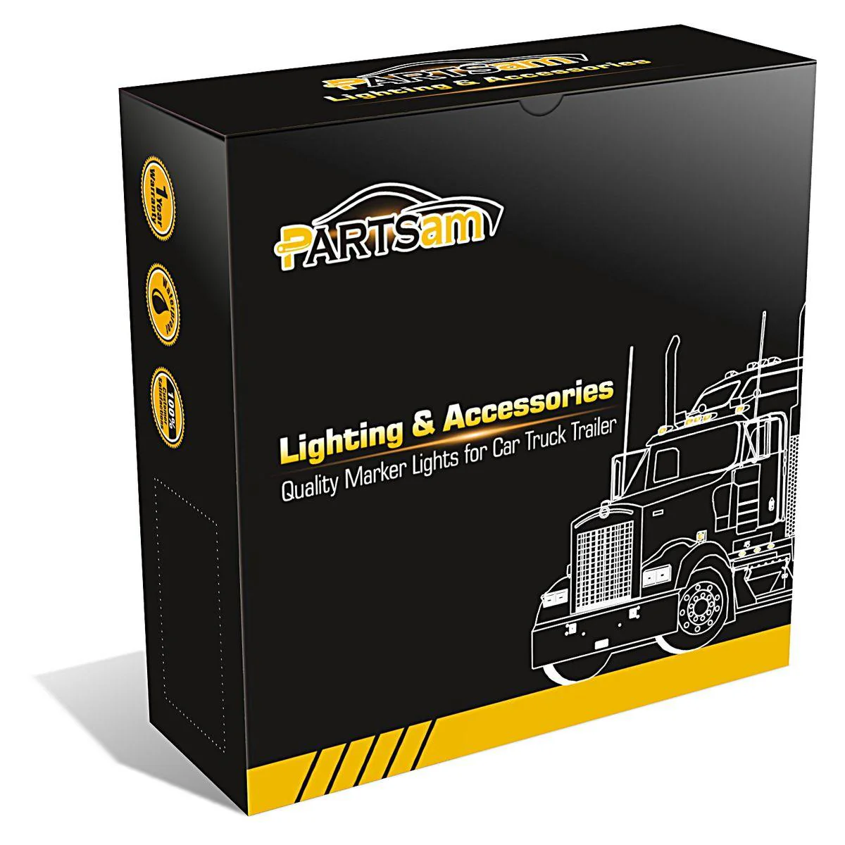 Partsam 2PCS 4inch Waterproof Backup Reverse Light Flange Mount 12 LED Truck Trailer RV White - Image 6