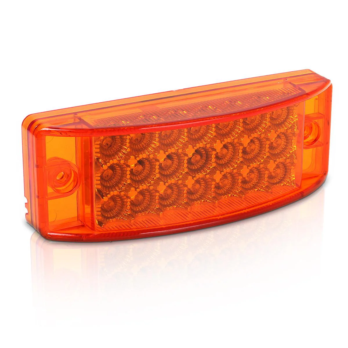 Partsam 2pcs 6" Amber LED Rectangle Tail Stop Marker Light Trailer Truck RV 3 Wires 21LED, 6x2 Rectangular Led Clearance Lights, 2x6 Big Side Marker Lights - Image 3