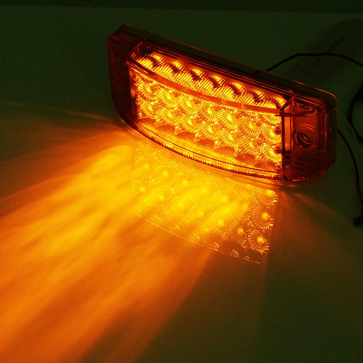 Partsam 2pcs 6" Amber LED Rectangle Tail Stop Marker Light Trailer Truck RV 3 Wires 21LED, 6x2 Rectangular Led Clearance Lights, 2x6 Big Side Marker Lights - Image 5