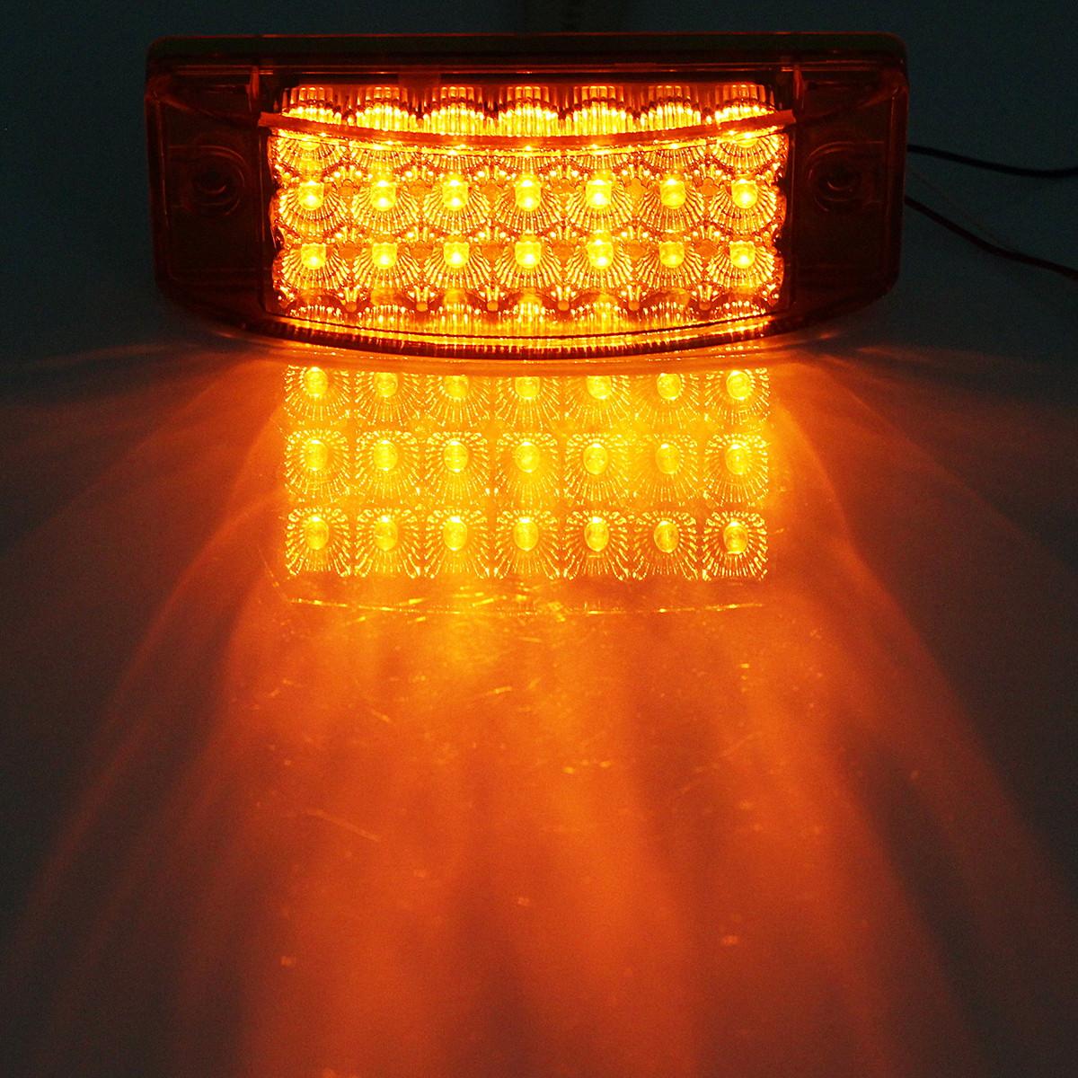 Partsam 2pcs 6" Amber LED Rectangle Tail Stop Marker Light Trailer Truck RV 3 Wires 21LED, 6x2 Rectangular Led Clearance Lights, 2x6 Big Side Marker Lights - Image 6