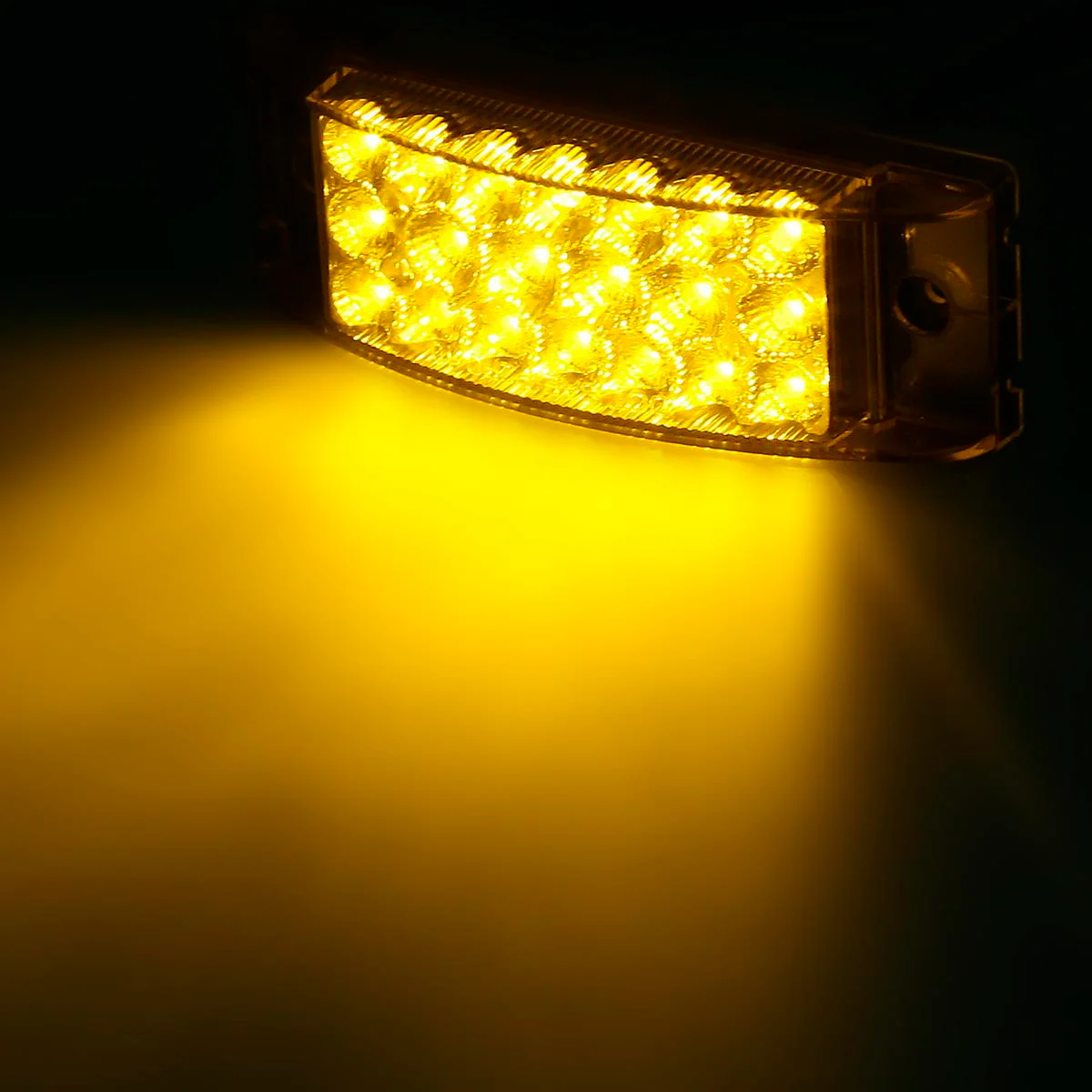 Partsam 2pcs 6" Amber LED Rectangle Tail Stop Marker Light Trailer Truck RV 3 Wires 21LED, 6x2 Rectangular Led Clearance Lights, 2x6 Big Side Marker Lights - Image 7