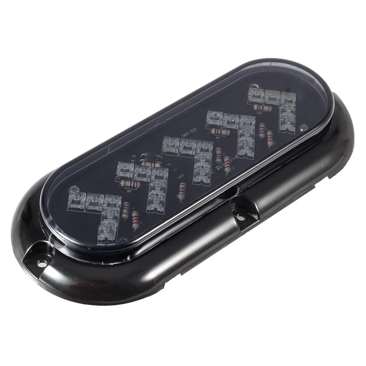 Partsam 2Pcs 6 inch Oval Arrow Turn Signal Lights Truck Trailer Amber 25LED Surface Mount Smoke Lens Waterproof Sealed Led Marker Clearance Lights Indicators Flange Mount 12V - Image 4