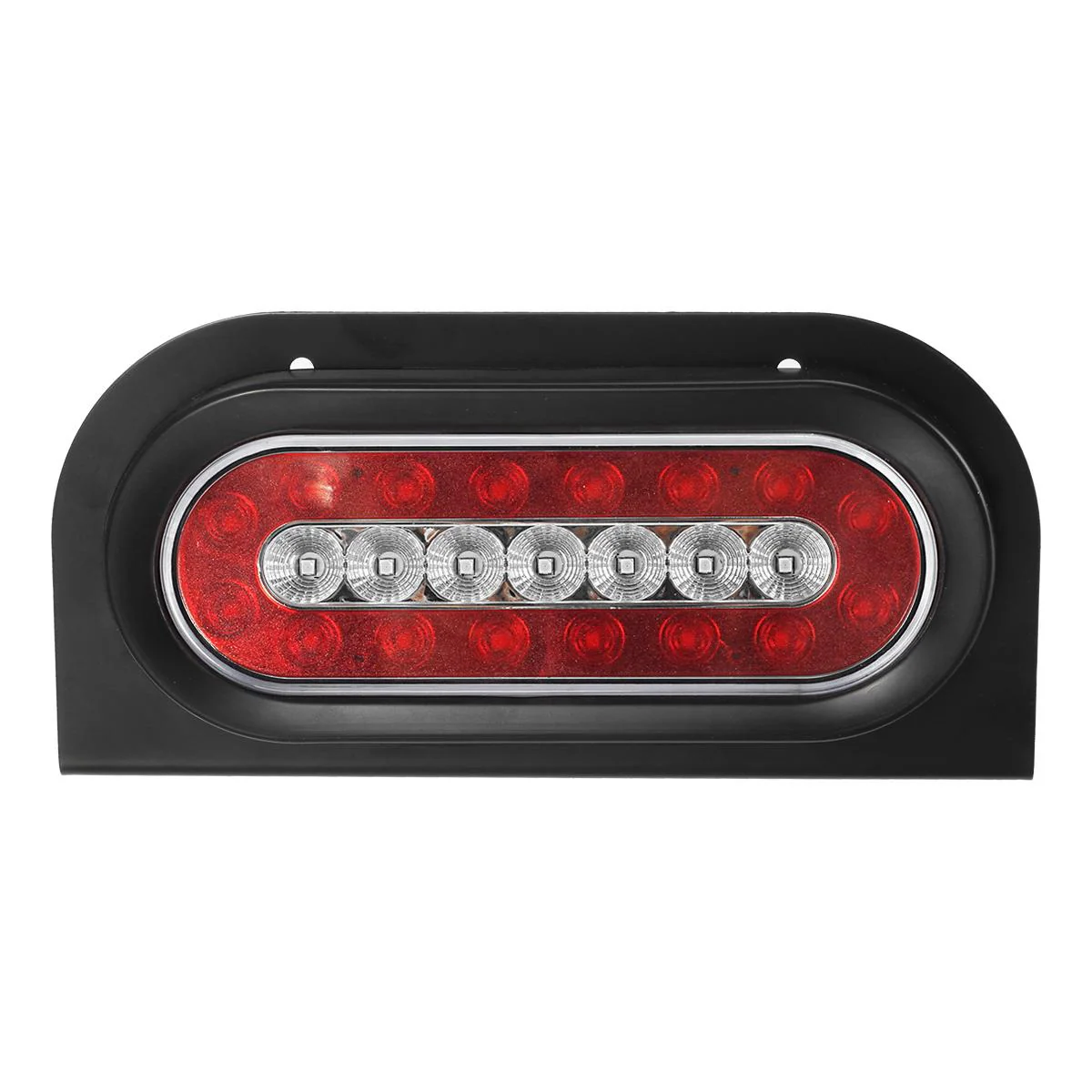 Partsam 2Pcs 6 Inch Oval Led Trailer Tail Lights Red/White 23LED Grommet Mount w Mounting Brackets Waterproof Truck Trailer RV Oval Led Stop Turn Tail Brake Backup Reverse Marker Lights Sealed 12V - Image 5