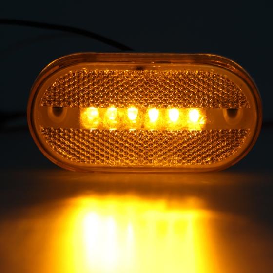 Partsam 2Pcs Amber 4 Inch LED Trailer Side Marker and Clearance Lights Lamps 6 Diodes with Reflex Lens Surface Mount, Reflective 2x4 Rectangular Rectangle Led Marker Lights Front Rear Truck RV Camper - Image 12