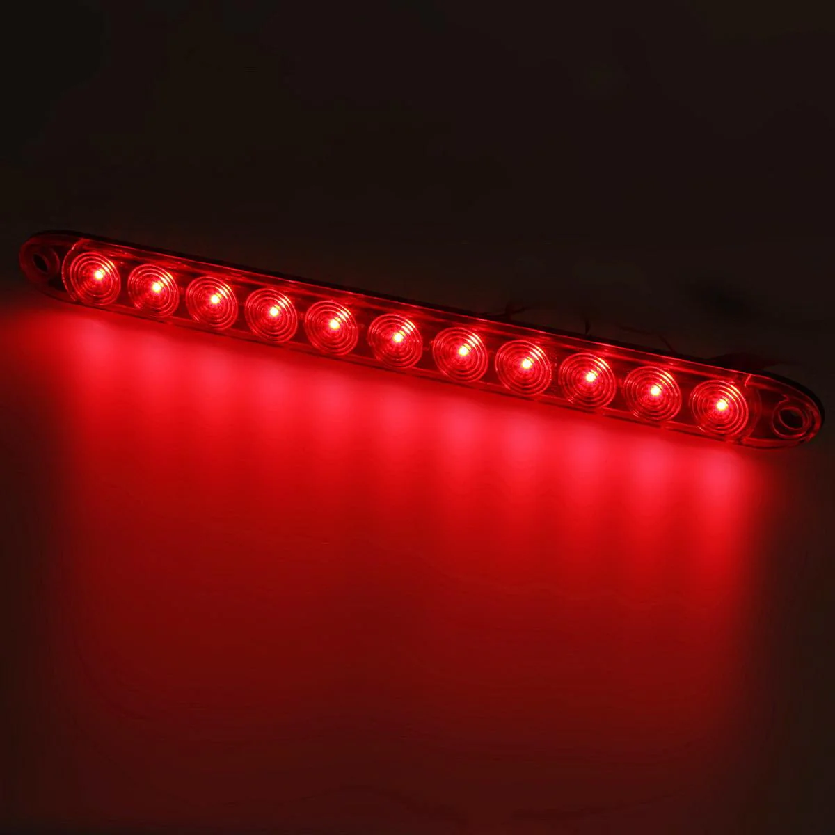 Partsam 2PCS Red 15inch 11 LED Trailer Light Bar Sealed Stop Turn Tail Park Third 3rd Brake Light Truck Trailer Marker ID Bar Waterproof - Image 6