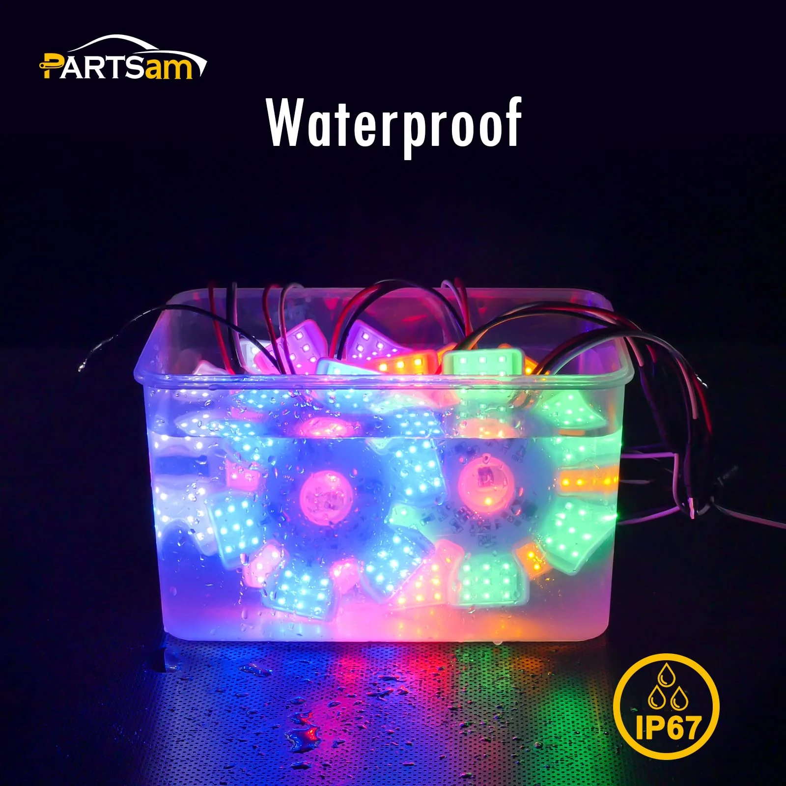 Partsam 2Pcs Ultra-Thin LED Air Breather Lights - Image 5