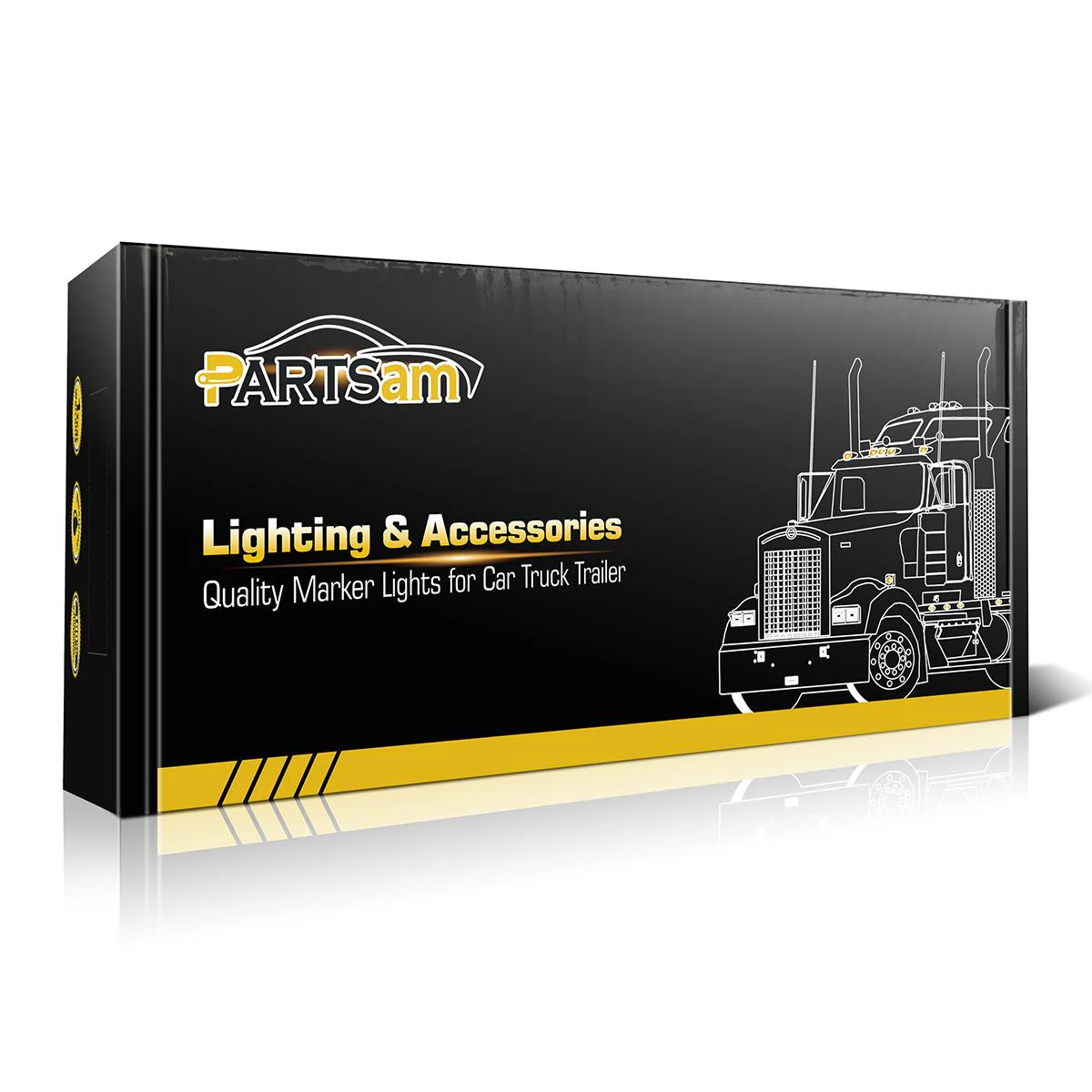 Partsam 2x Oval Brake Stop Tail Turn Sealed Marker Lights Flush Mount 6.3inch Inch 24 LED Truck Trailer Boat Utility Clear Lens Red w/Rubber Grommet Waterproof 12V - Image 6