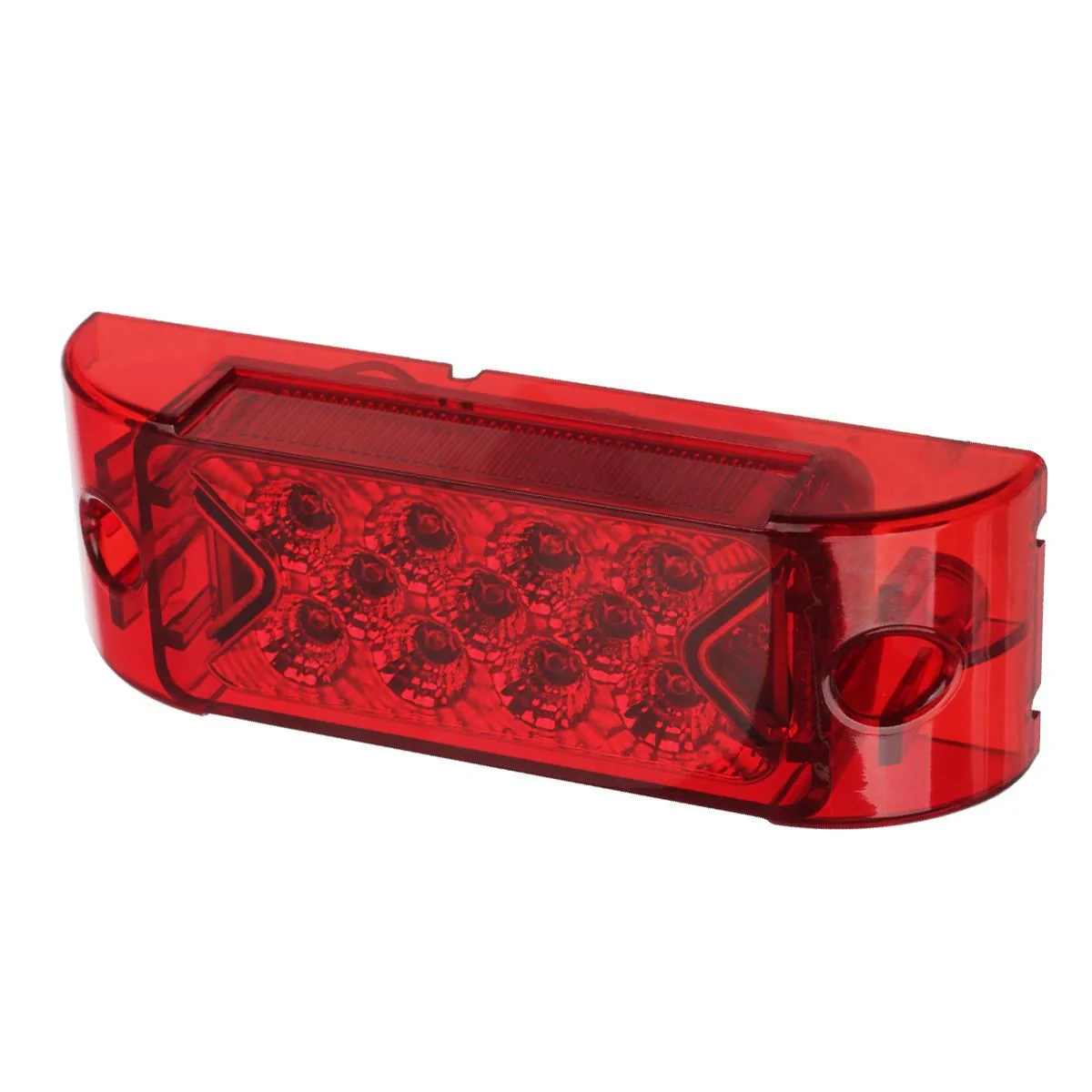 Partsam 2x Red 6 inch x 2 inch Sealed Rectangular Rectangle Clearance Marker Lamp 13LED Truck Trailer Light - Image 5