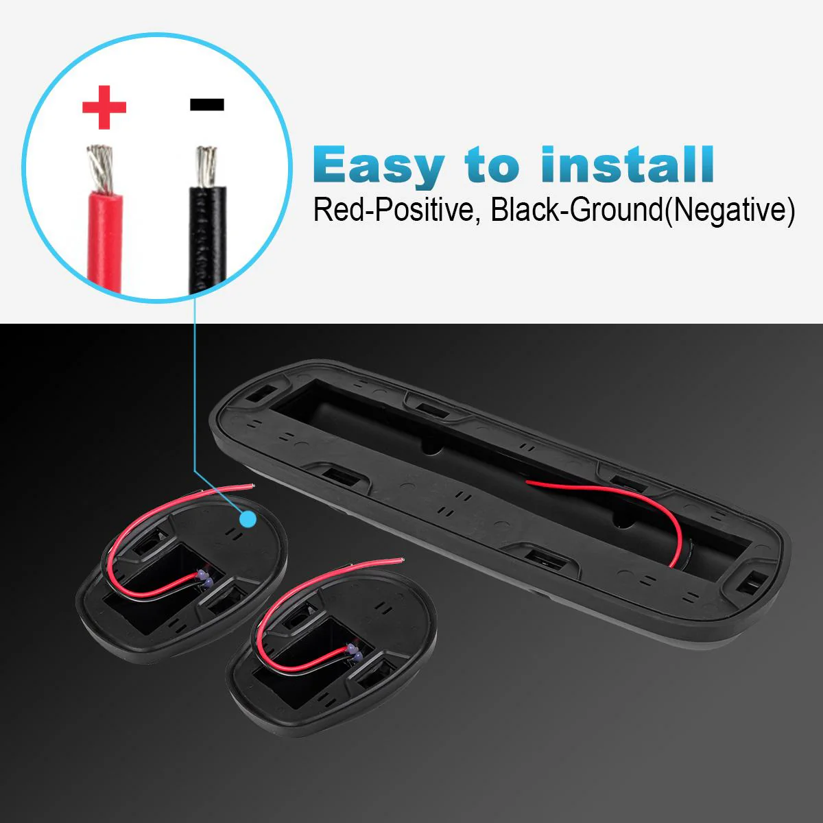 Partsam 3PCS 30LED Cab Marker Roof Running Lights Assembly Compatible with Silverado/ Sierra 1500 1500HD 2500 2500HD 3500 2002-2007 Trucks Lights + Wiring Pack - Image 7