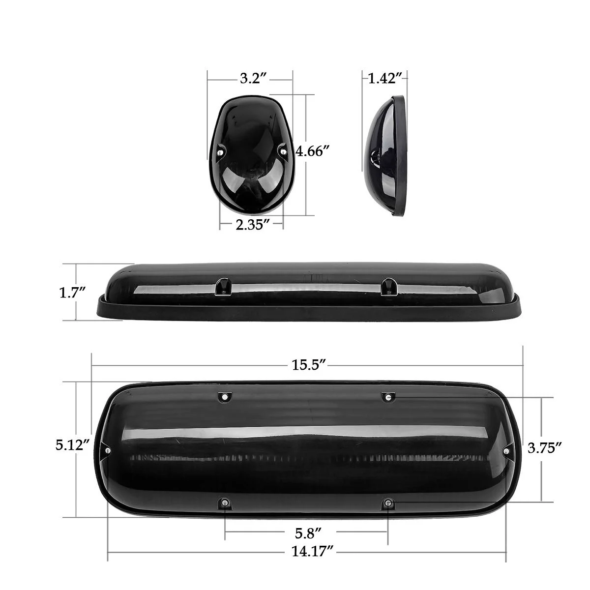 Partsam 3PCS 30LED Cab Marker Roof Running Lights Assembly Compatible with Silverado/ Sierra 1500 1500HD 2500 2500HD 3500 2002-2007 Trucks Lights + Wiring Pack - Image 8