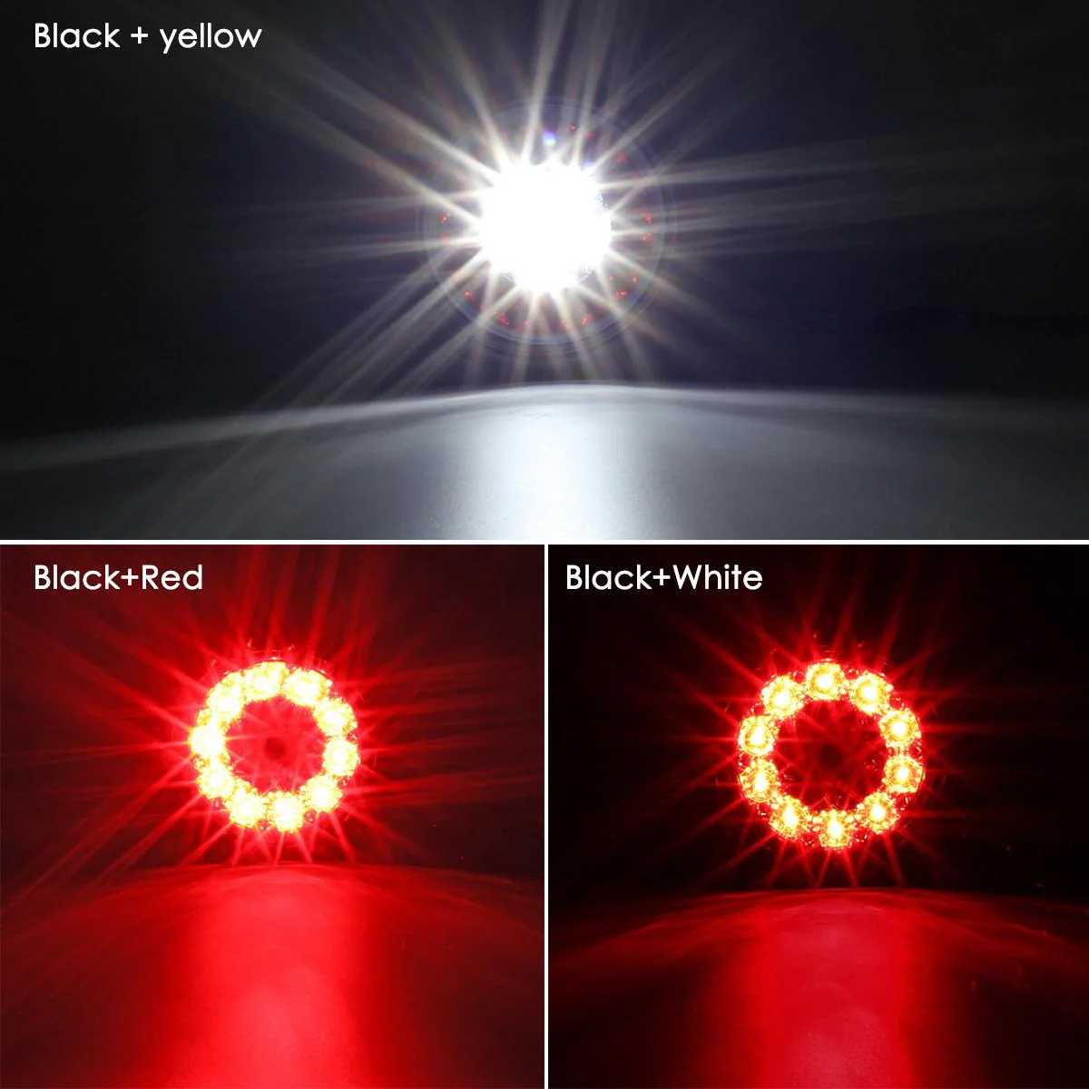 Partsam 4Pcs 4inch Inch Round LED Trailer Tail Lights with Backup Reverse Lights 16LED Waterproof Stop Brake Tail Running Utility Lights Lamps DC 12V Sealed, Hardwired with Grommet (Not Plug and Play) - Image 4