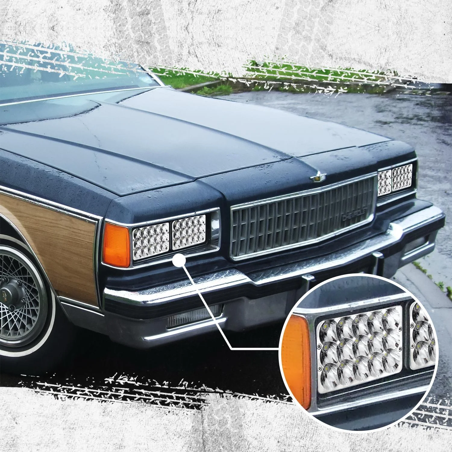 Partsam 4x6 6x4 inch LED Headlights Rectangular Sealed Beam Headlamp H4651 H4652 H4656 H4666 H6545 H4 Socket Hi/Lo Beam Compatible with 379, W900, K5 K10 K20 W3500 - Image 5