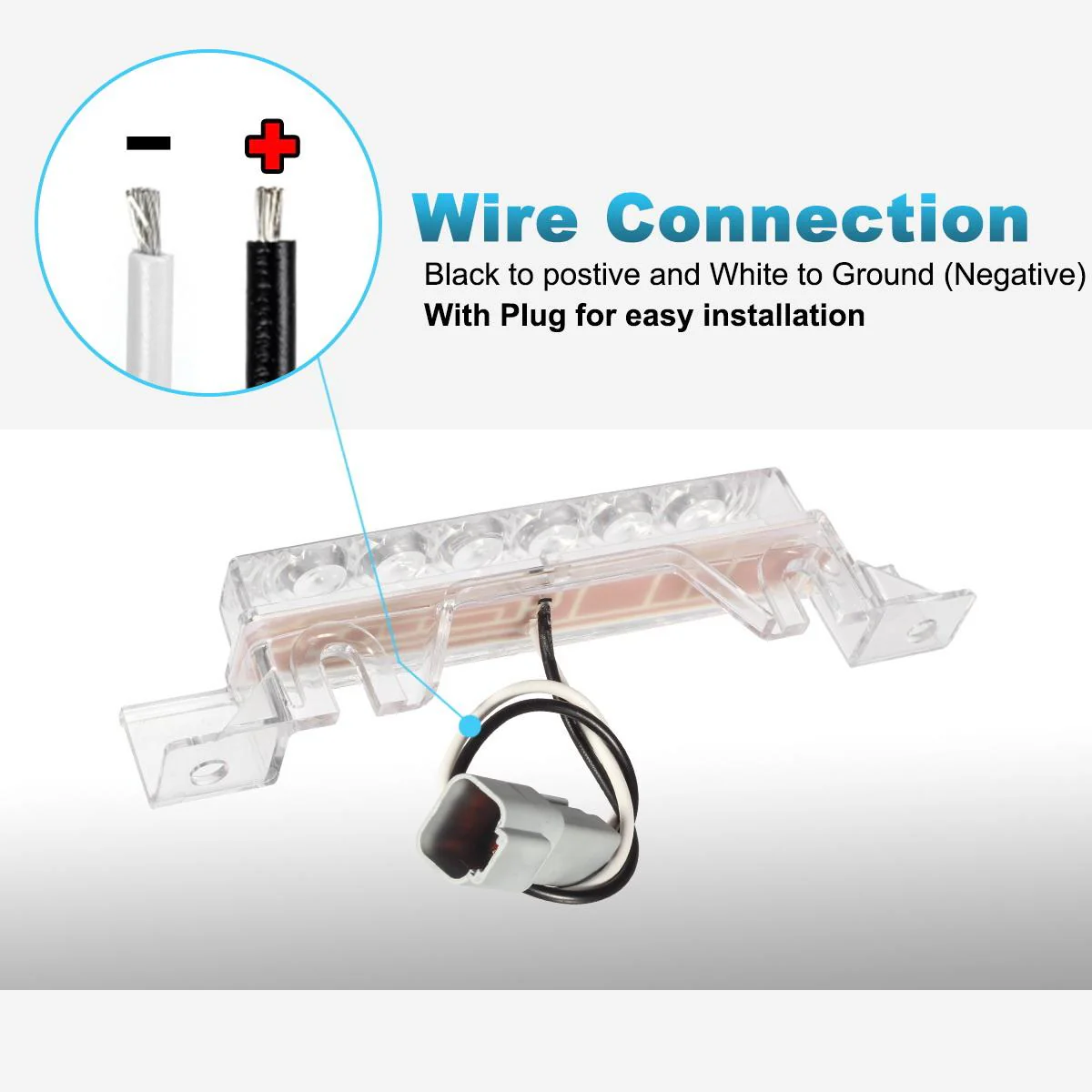 Partsam 5PCS Clear Lens 6LED Amber Cab Light Truck Trailer Top Cab Marker Roof Running Light Waterproof Reflective Lights Assembly Compatible with 2004 VN/2003-2020 VNL Trucks - Image 4