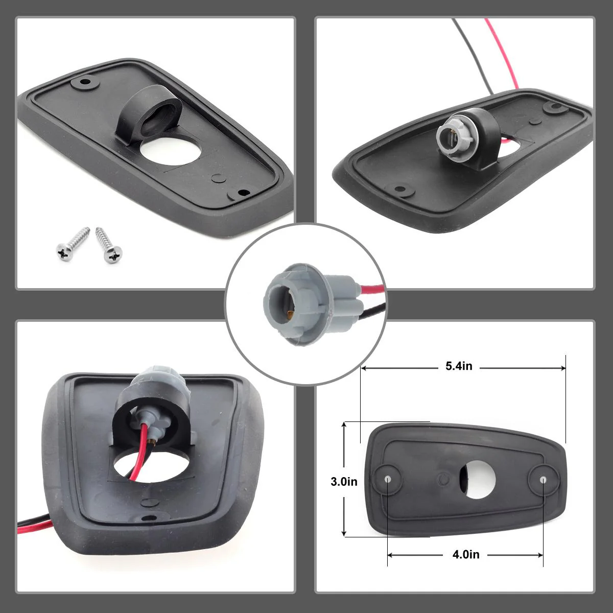 Partsam 5pcs Smoke Cab Maker 264159BK Roof Running Light Cover Base + 5X Amber T10 194 168 5050 LED Light Bulbs Compatible with / C1500 C2500 C3500 K1500 K2500 K3500 1988-2002 Pickup Trucks - Image 7