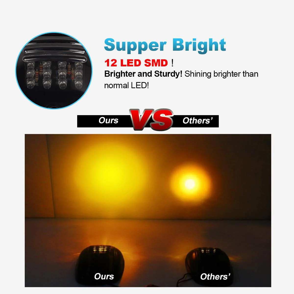 Partsam 5X Amber 24 LED Smoke Cab Roof Running Top Marker Lights 264146BK Assembly Wire Harness Replacement for 1500 2500 3500 4500 5500 2003-2018 Pickup Trucks - Image 6