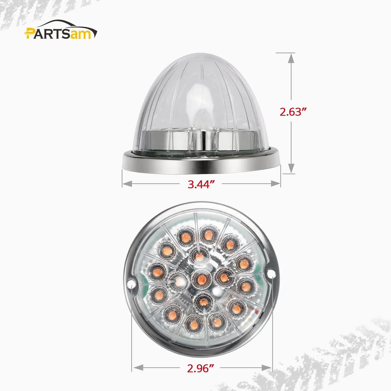 Partsam Dual Revolution Amber Turn Signal and Marker - Image 3