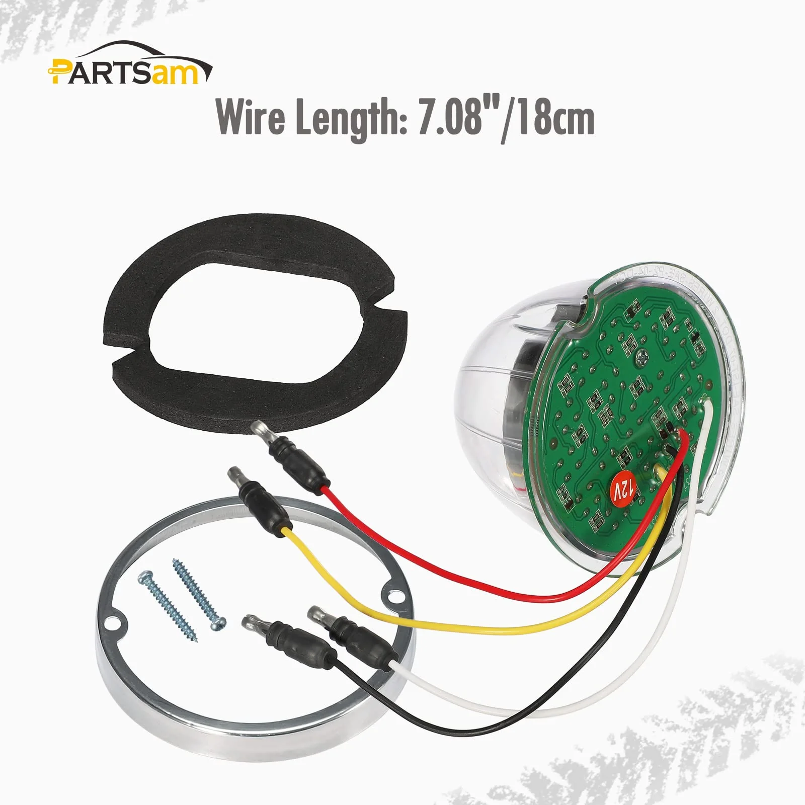 Partsam Dual Revolution Red Led Watermelon Light for Semi Truck - Image 5