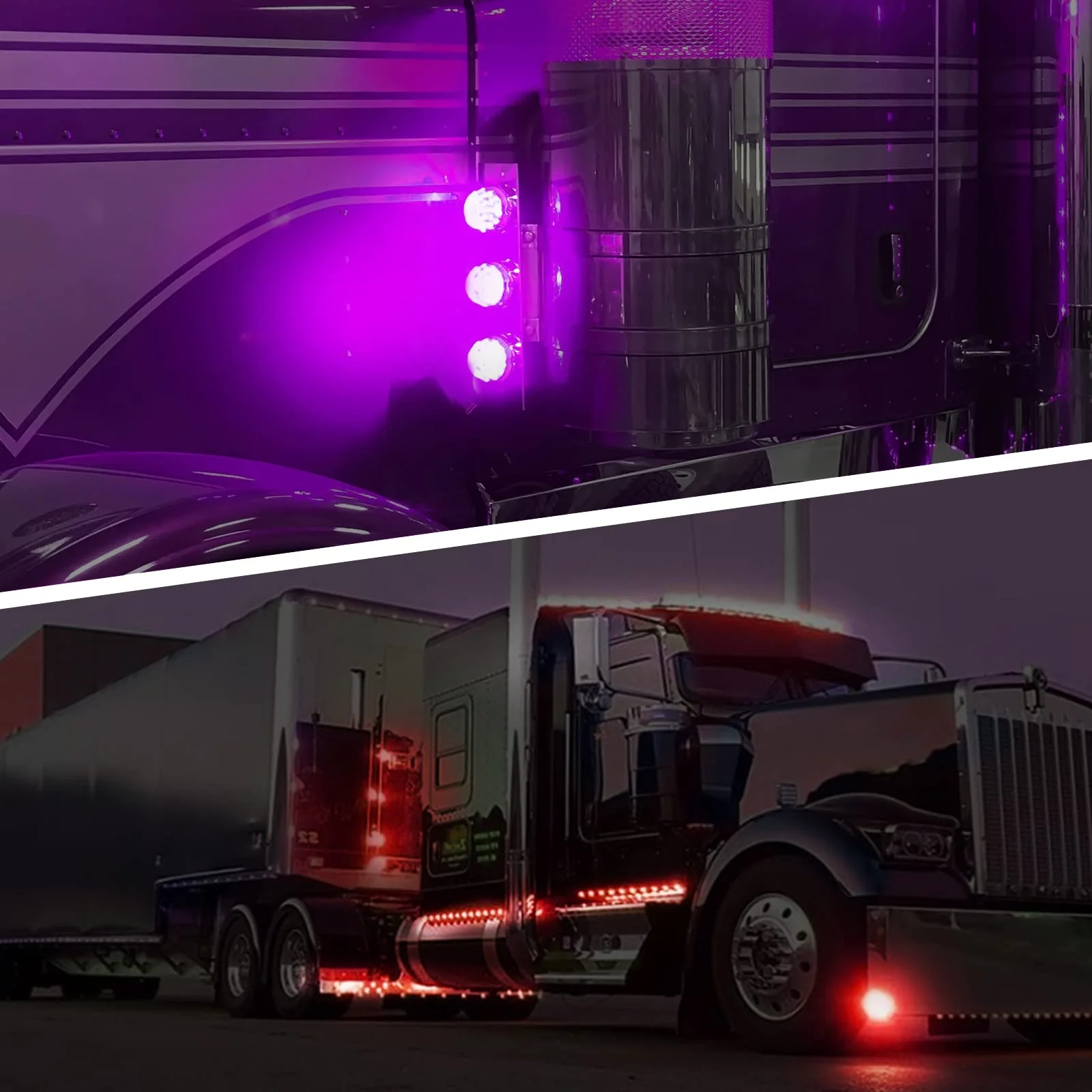 Partsam Dual Revolution Red Led Watermelon Light for Semi Truck - Image 7