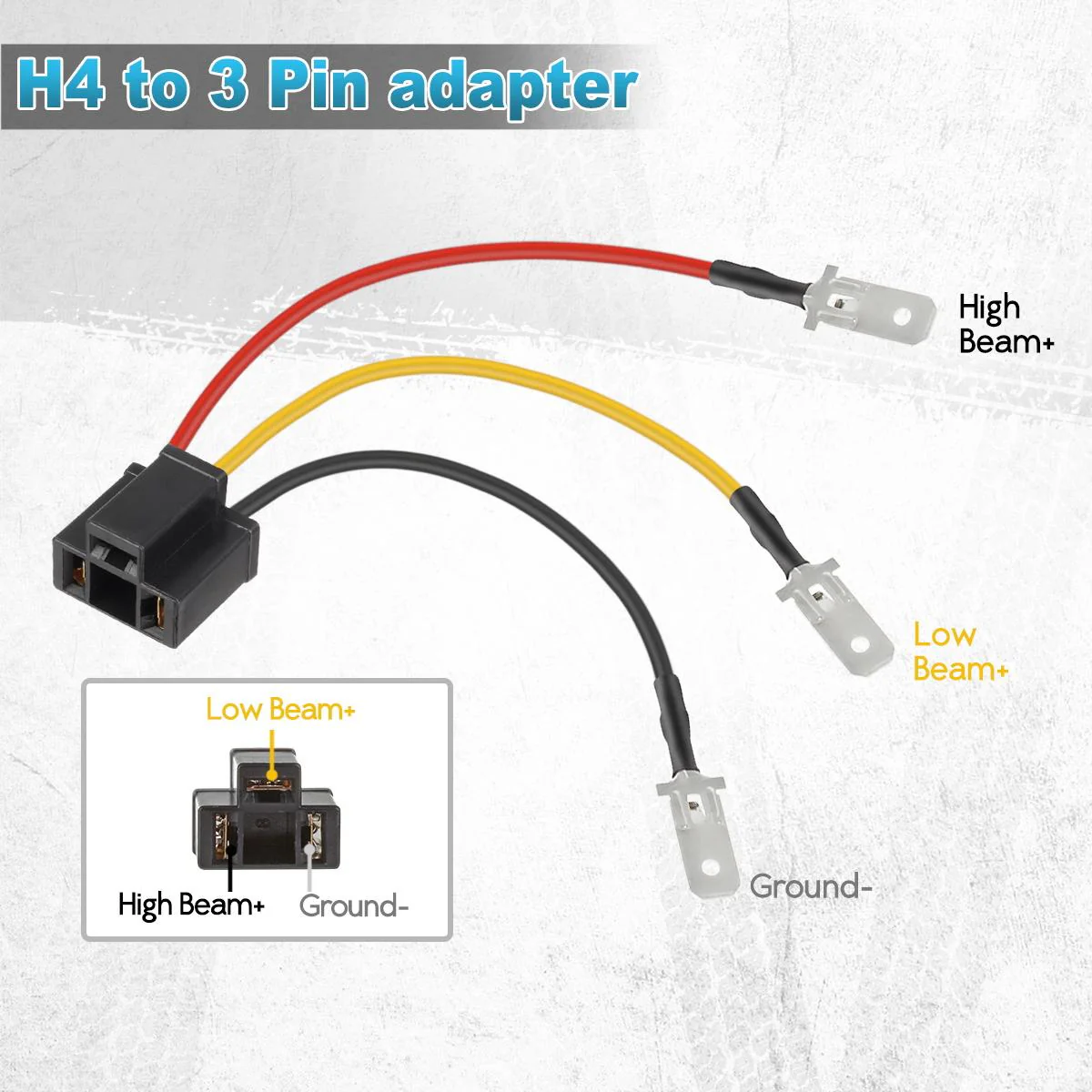 Partsam H4 9003 HB2 Wire Wiring Harness Sockets for 4"x6" 7"x6" 5"x7" inch Sealed Beam Car Truck Headlights Pickup Heavy Duty Headlamp (2PCS) - Image 3