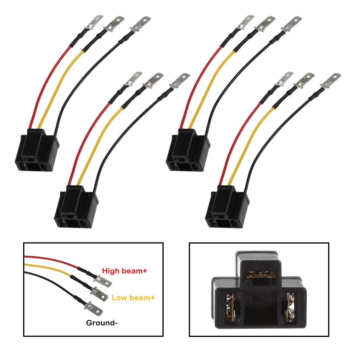 Partsam H4 9003 HB2 Wire Wiring Harness Sockets for 4"x6" 7"x6" 5"x7" inch Sealed Beam Car Truck Headlights Pickup Heavy Duty Headlamp (2PCS) - Image 6