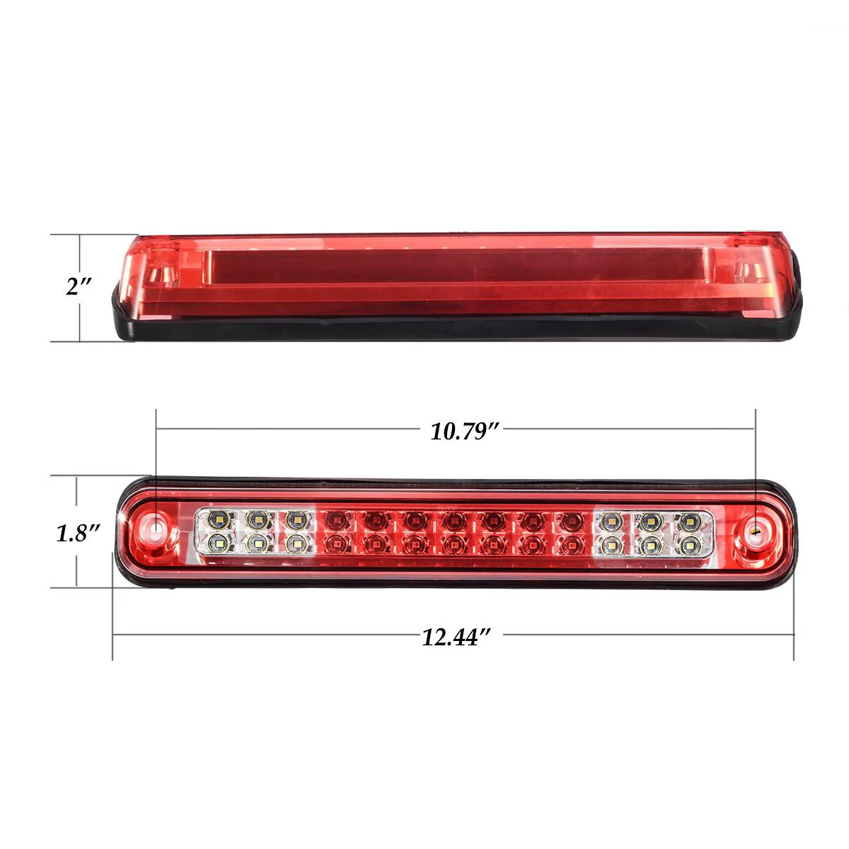 Partsam High Mount Led 3rd Brake Light Red Replacement for Silverado and Sierra 1994-1999 C/K 1500 2500 3500 Rear Top Roof Cab Center Mount Third Brake Light Stop Tail Cargo Light Lamps - Image 3